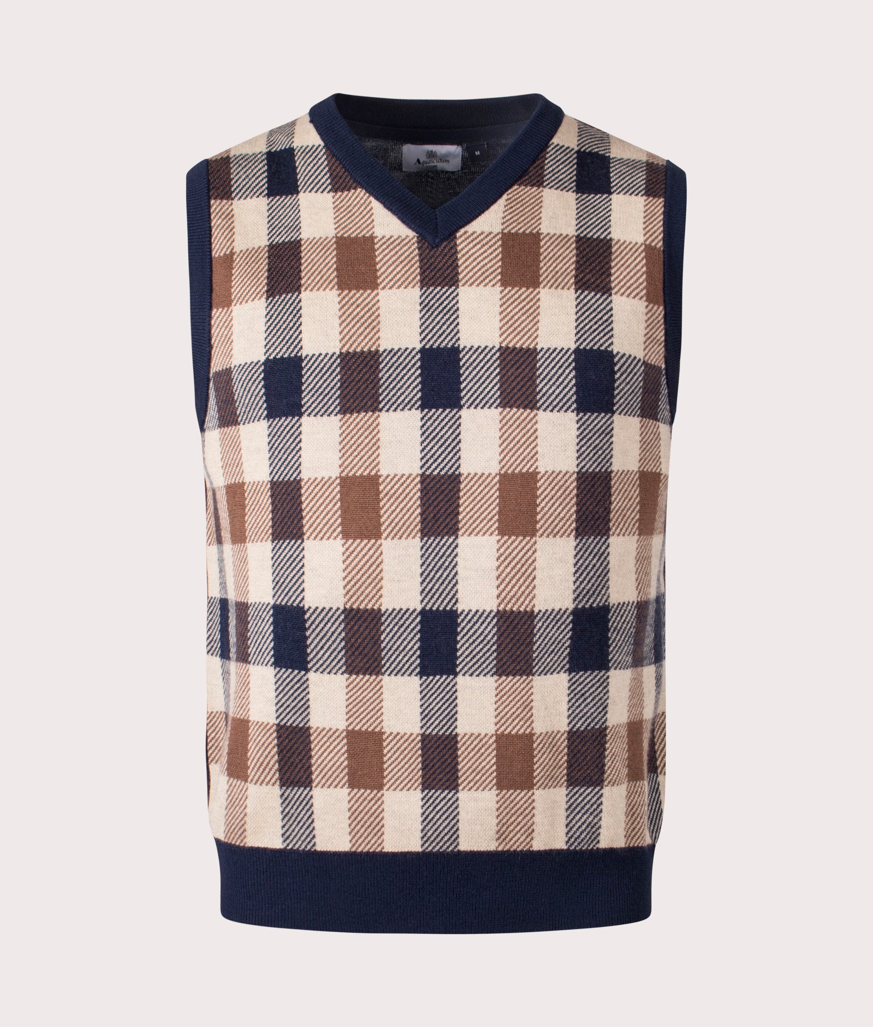 Active Check Club Vest Quarter-Zip - Navy – Aquascutum Active