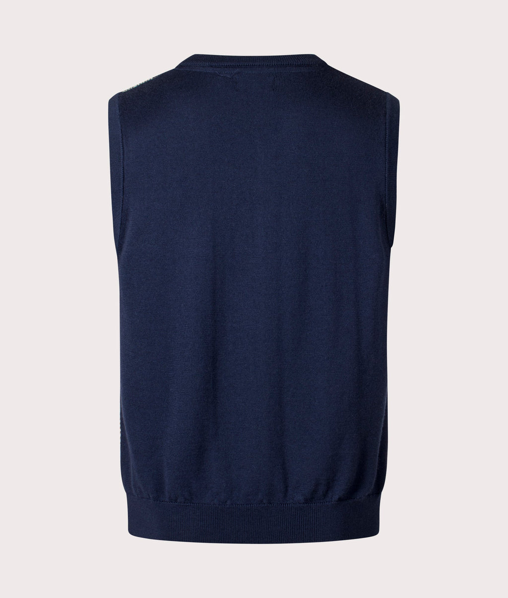 Active Check Club Vest Quarter-Zip - Navy – Aquascutum Active