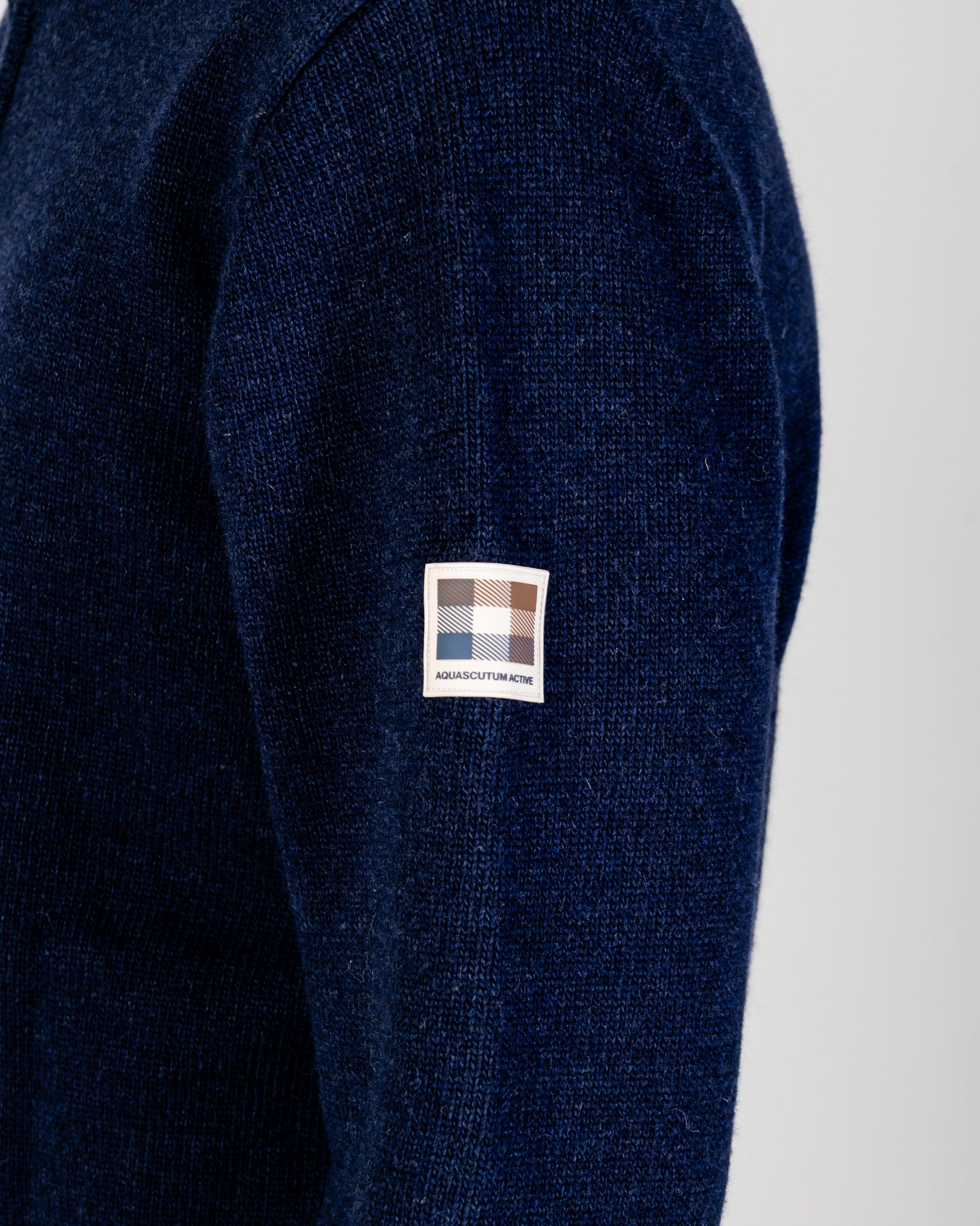 Lambswool 1/4 Zipped Knit - Navy – Aquascutum Active