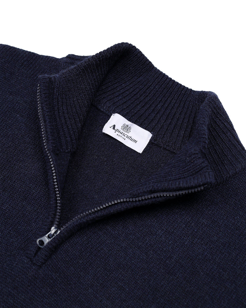 Lambswool 1/4 Zipped Knit - Navy – Aquascutum Active