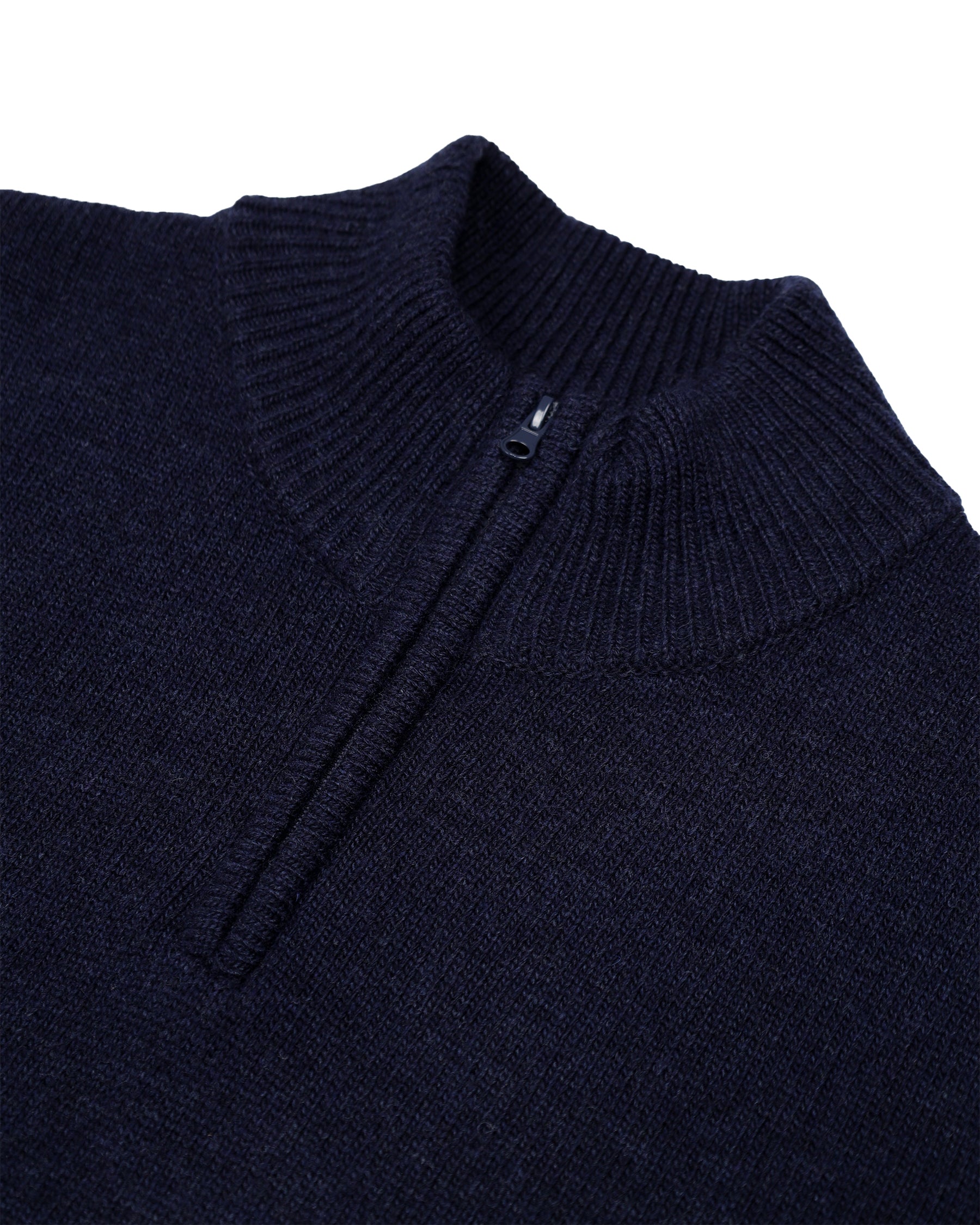 Lambswool 1/4 Zipped Knit - Navy – Aquascutum Active