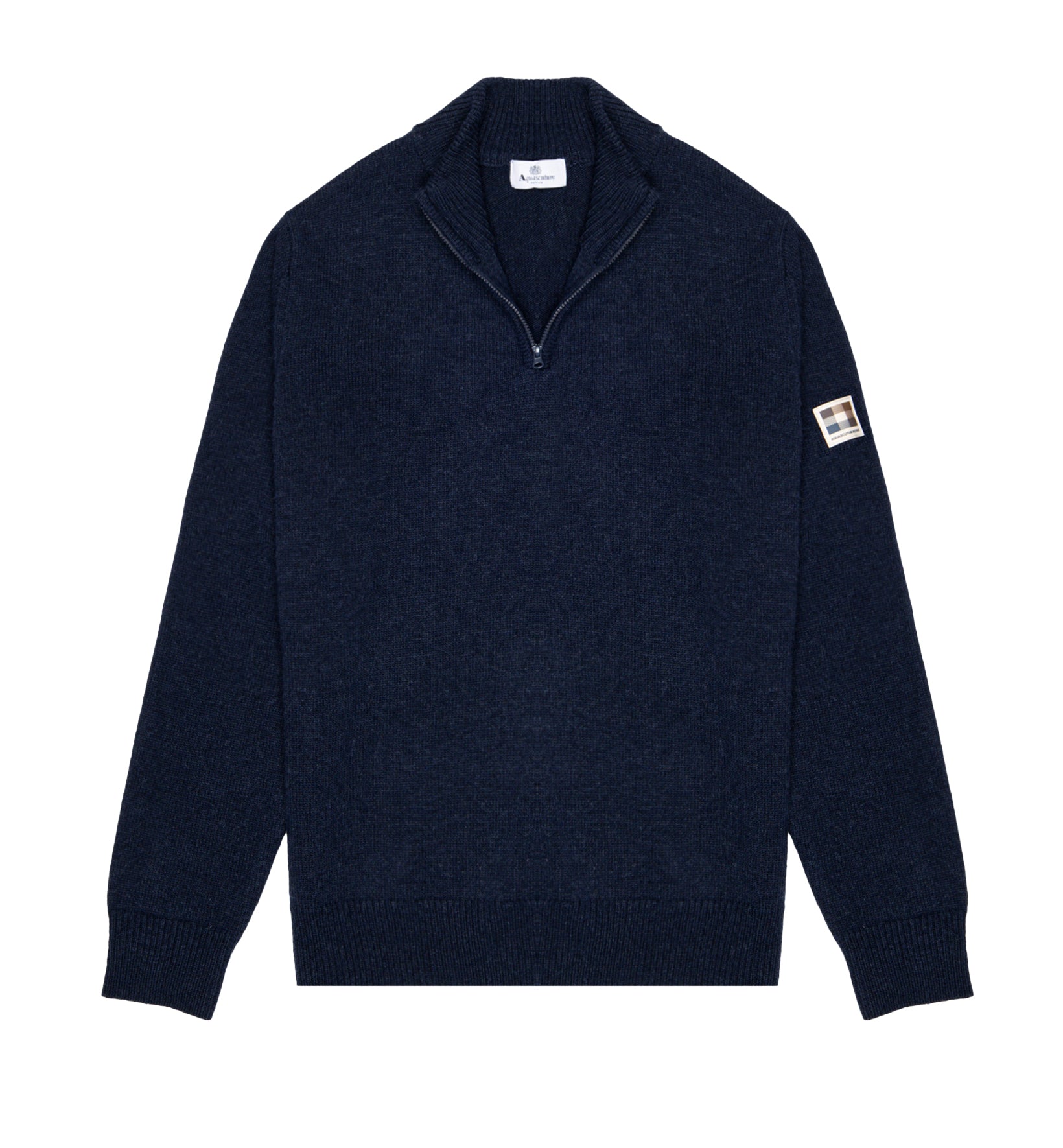 Lambswool 1/4 Zipped Knit - Navy – Aquascutum Active