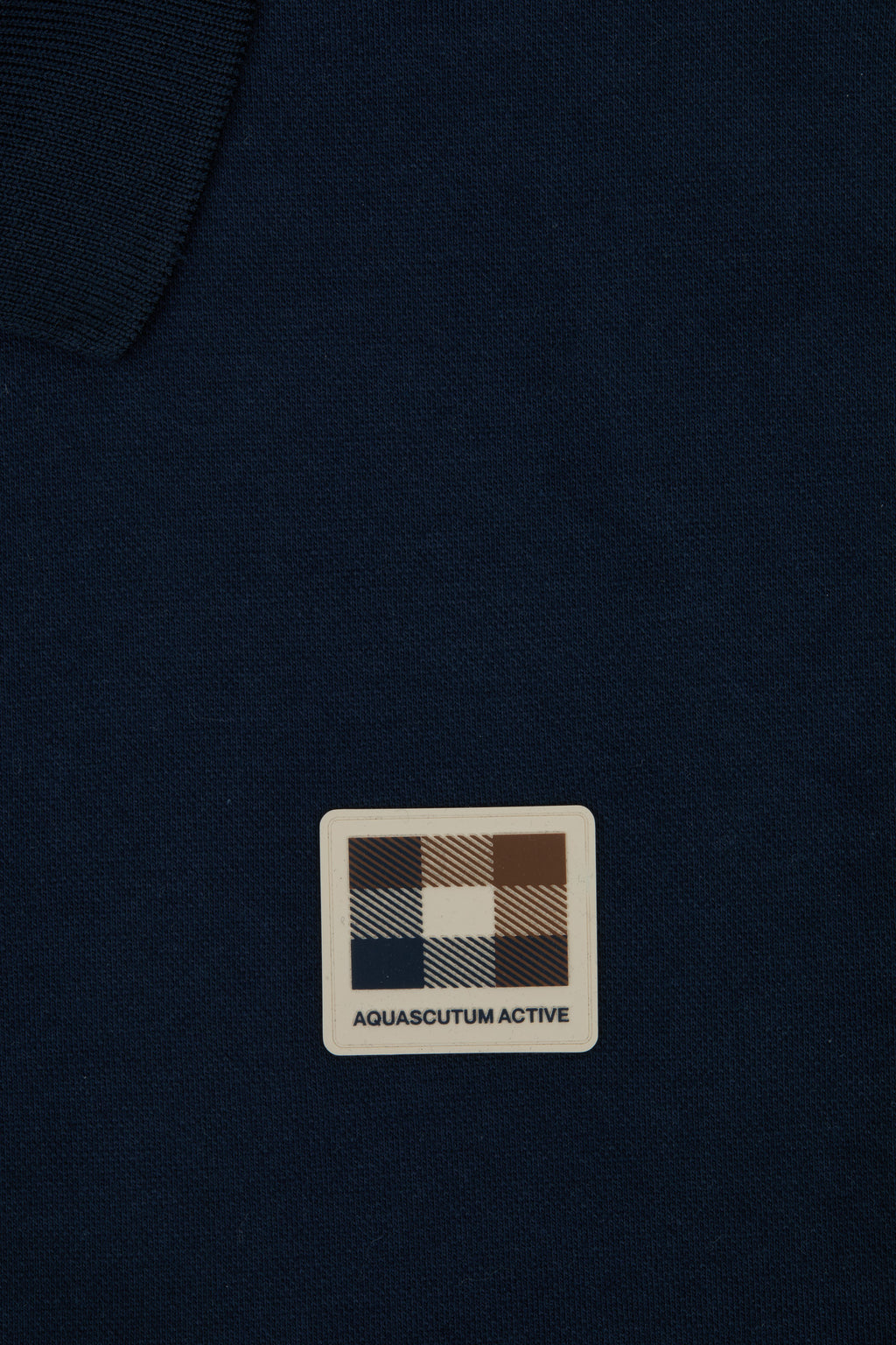 Stretch Piquet Badge Polo - Navy – Aquascutum Active