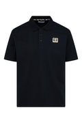 Stretch Piquet Badge Polo - Black – Aquascutum Active