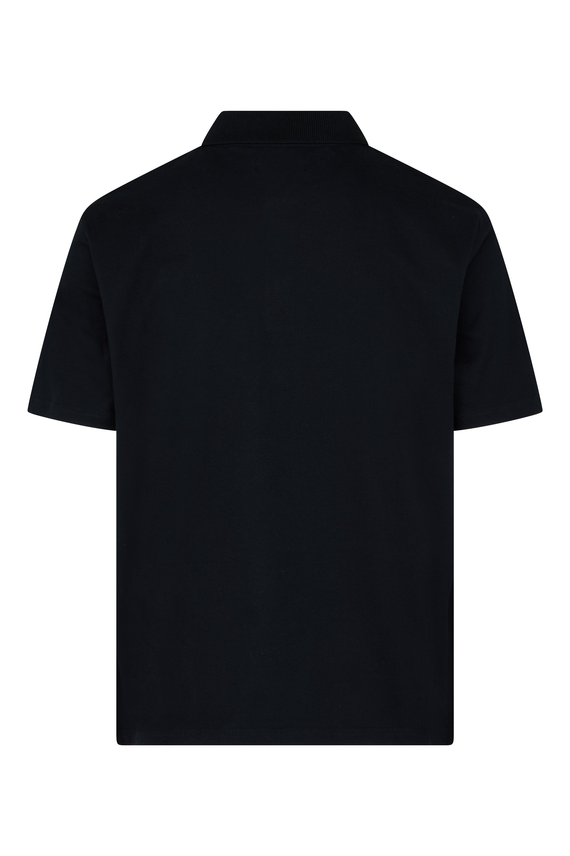 Stretch Piquet Badge Polo - Black – Aquascutum Active