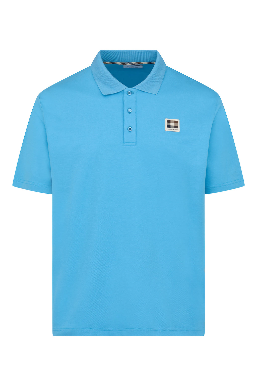 Stretch Piquet Badge Polo - Oil – Aquascutum Active