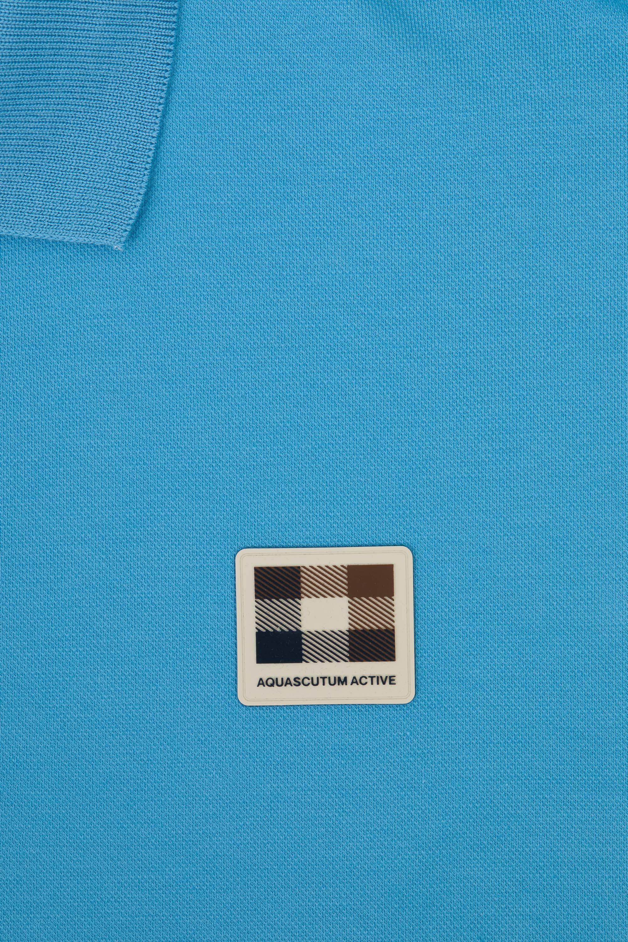 Stretch Piquet Badge Polo - Oil – Aquascutum Active