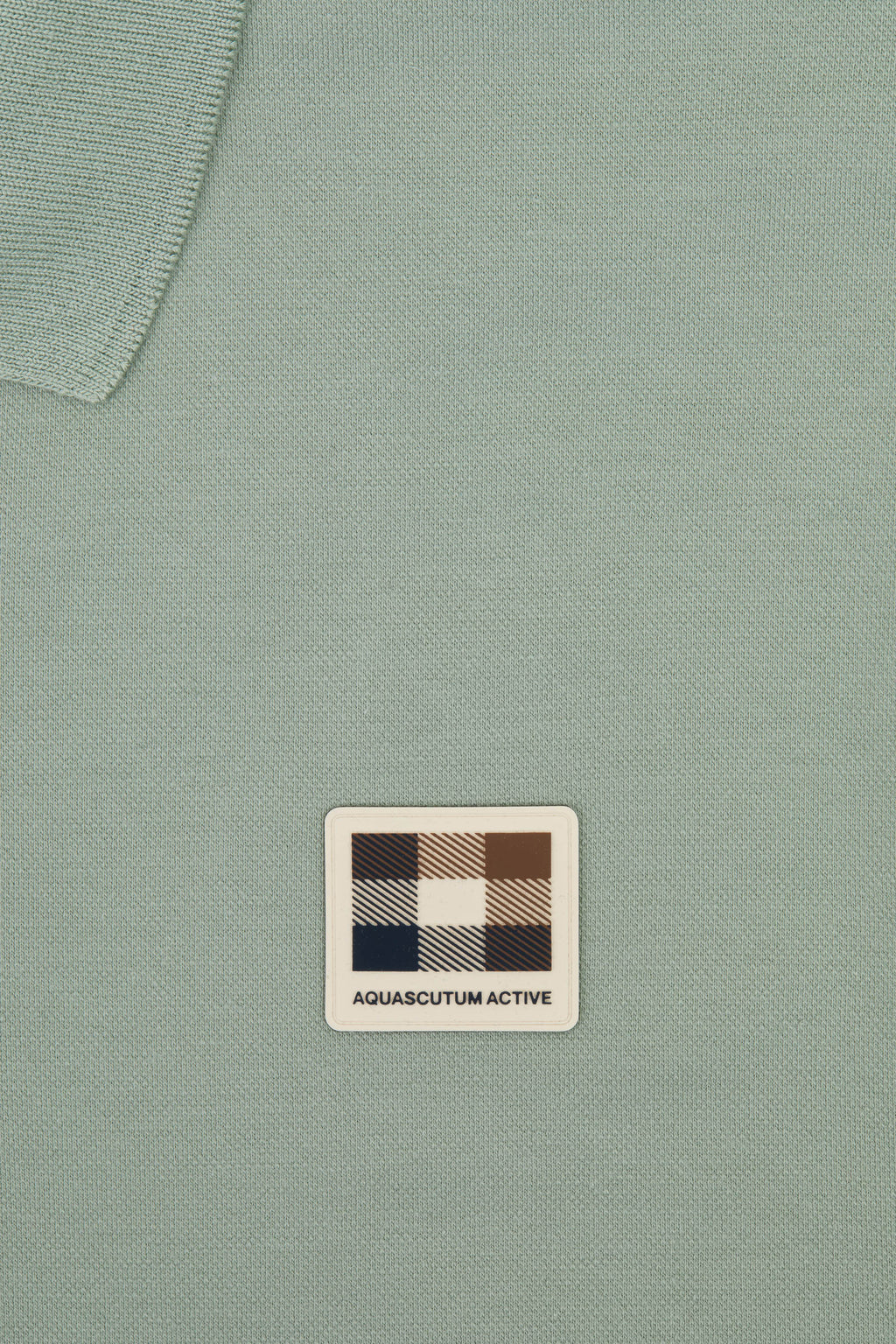 Stretch Piquet Badge Polo - Sage Green – Aquascutum Active