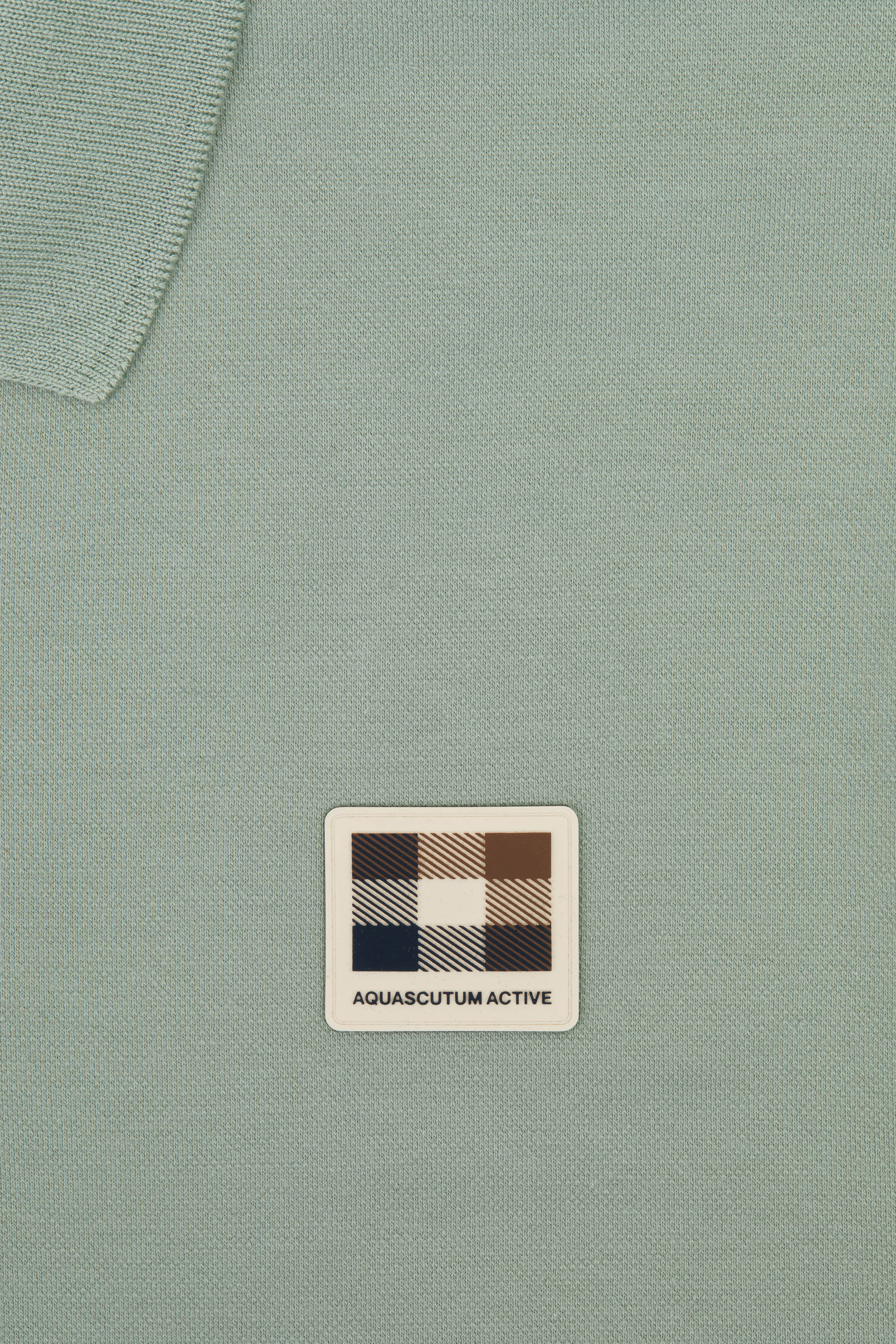 Stretch Piquet Badge Polo - Sage Green – Aquascutum Active