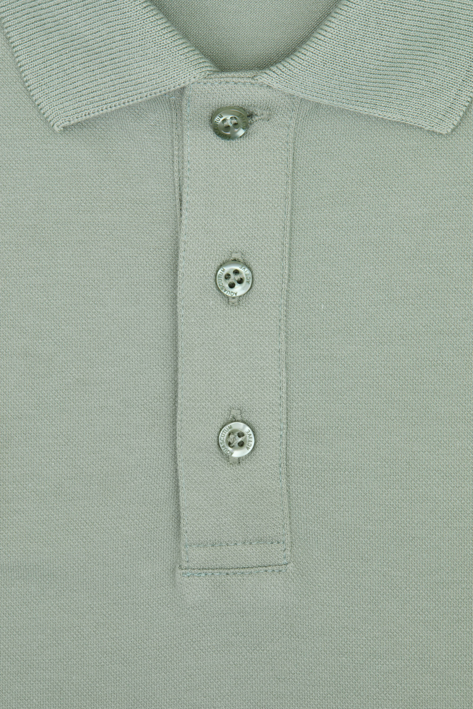 Stretch Piquet Badge Polo - Sage Green – Aquascutum Active