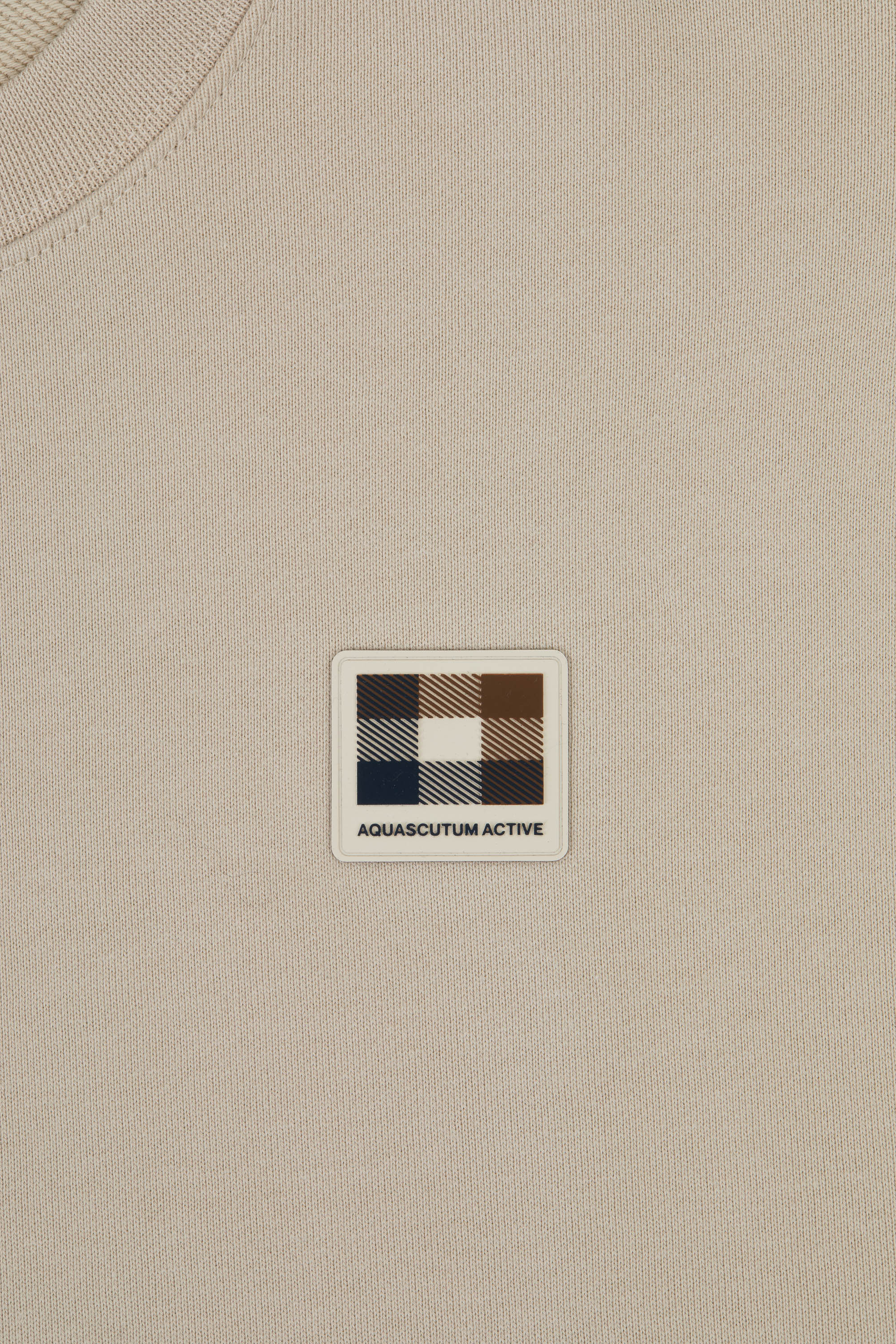Badge Crewneck Sweater - Beige – Aquascutum Active