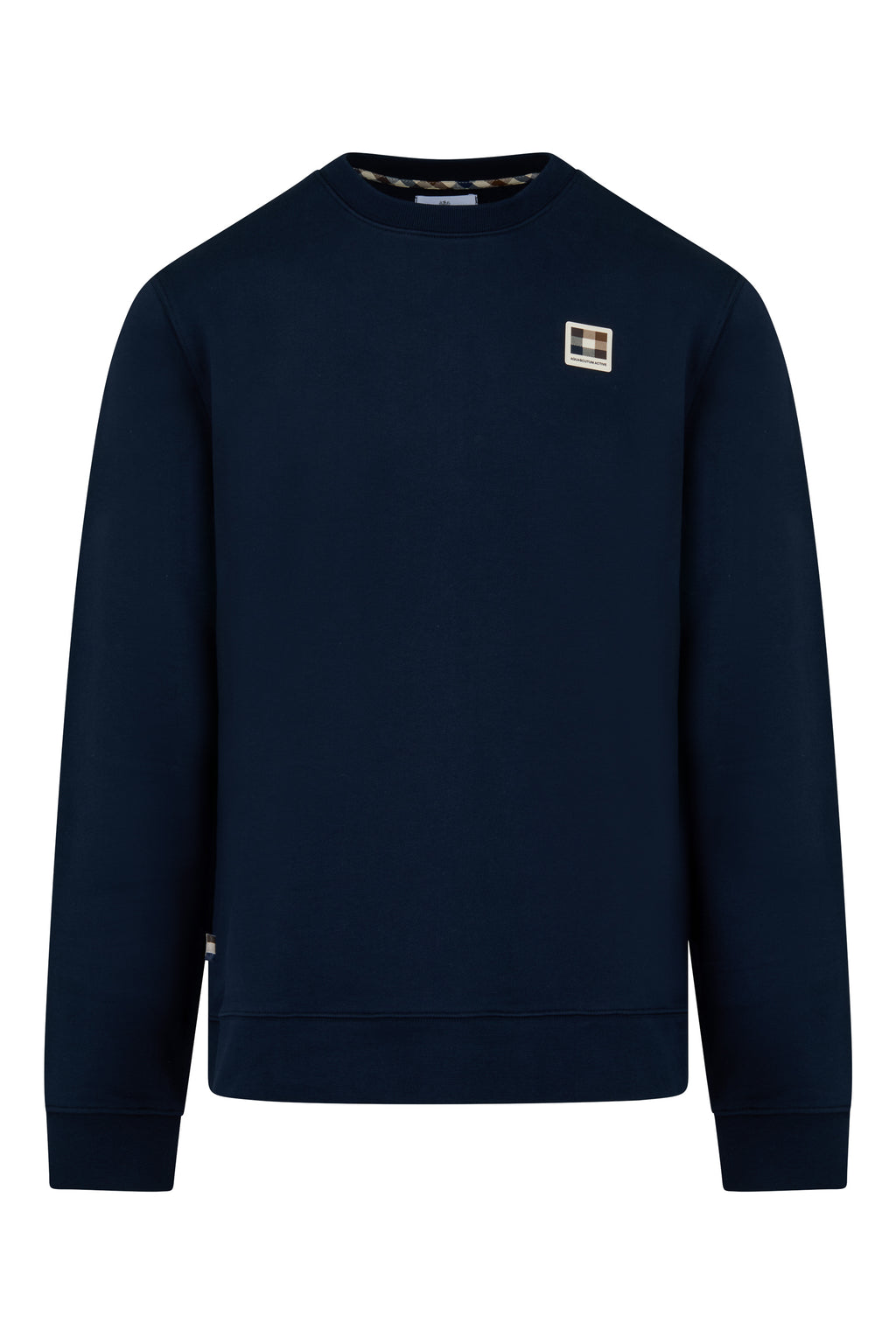 Badge Crewneck Sweater - Navy – Aquascutum Active