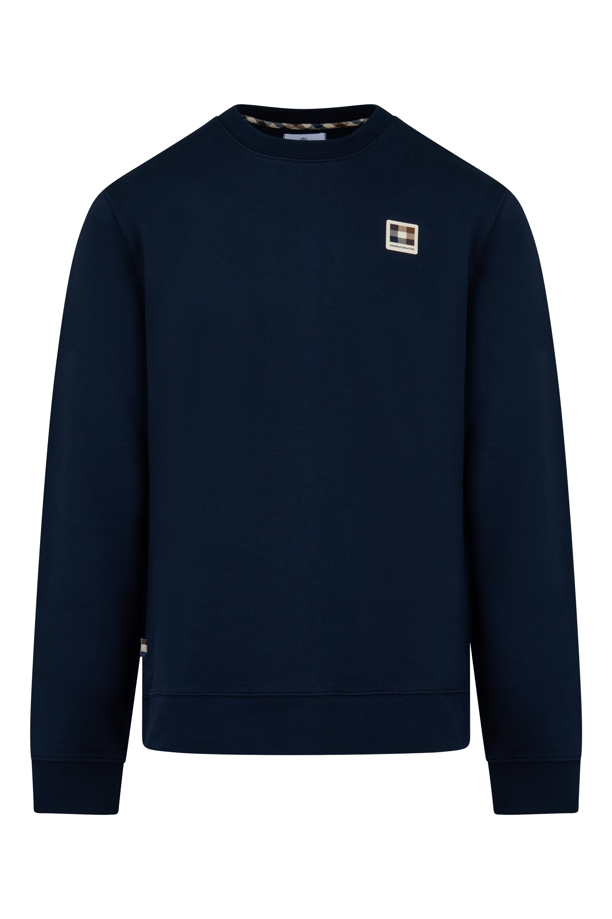 Badge Crewneck Sweater - Navy – Aquascutum Active