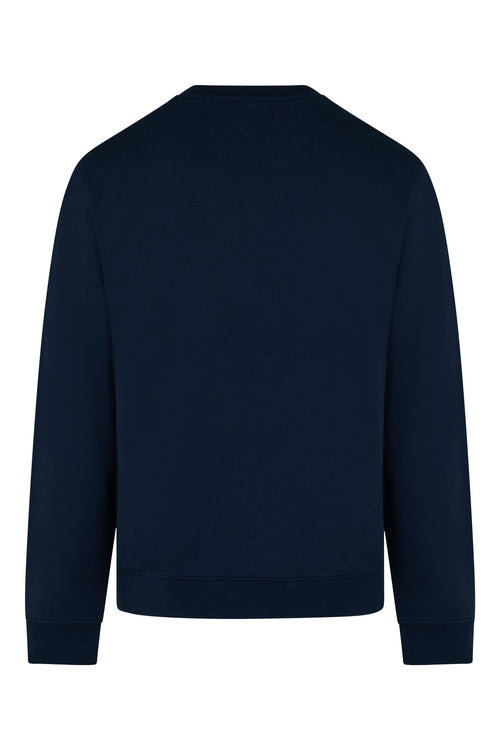 Badge Crewneck Sweater - Navy – Aquascutum Active