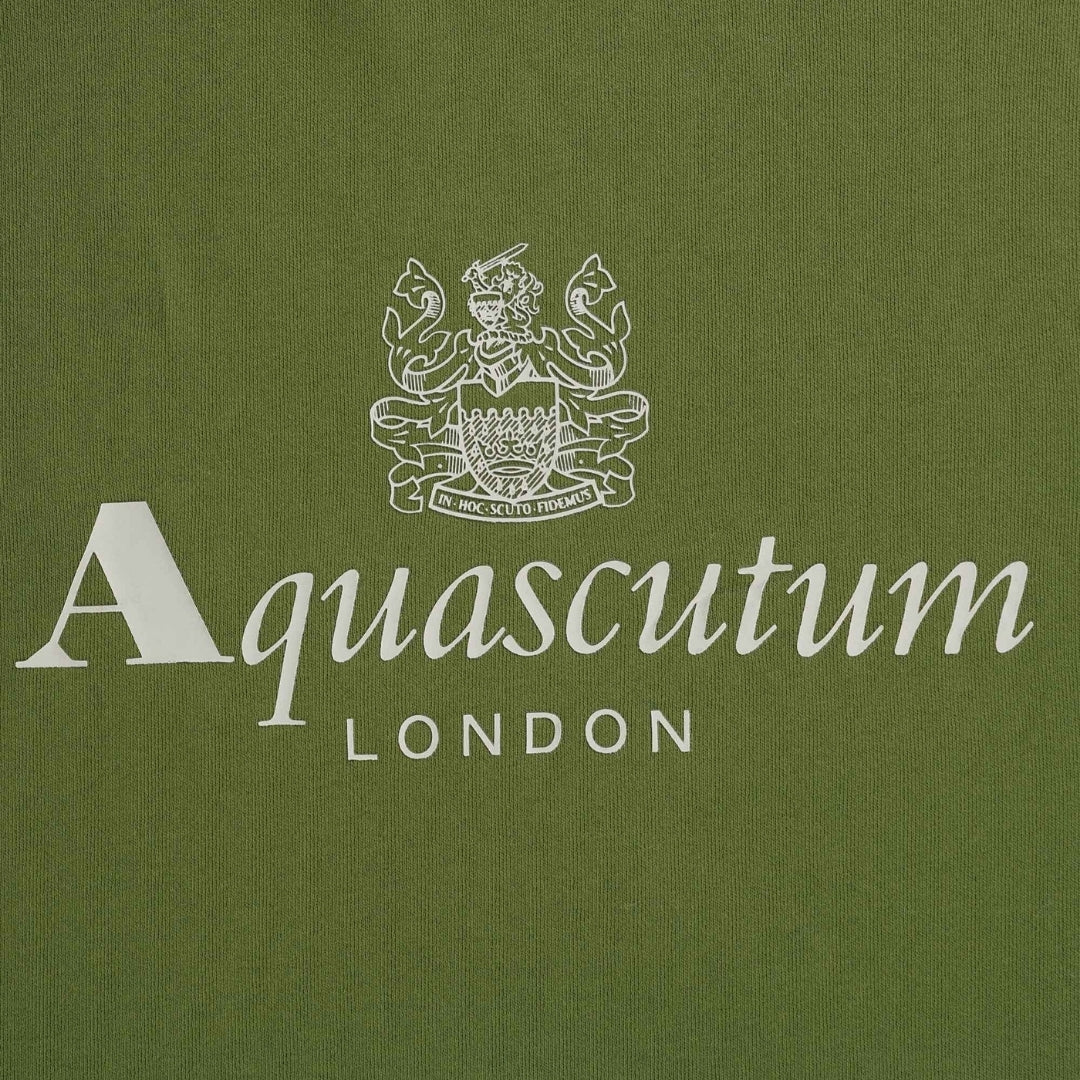 Big Logo Crew Neck Sweater - Army Green – Aquascutum Active