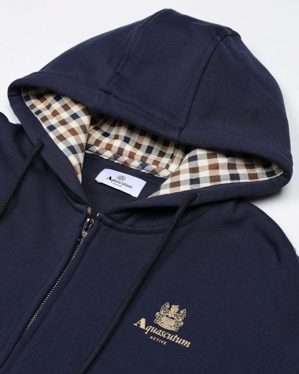 Small Logo Full Zip Sweater - Navy – Aquascutum Active