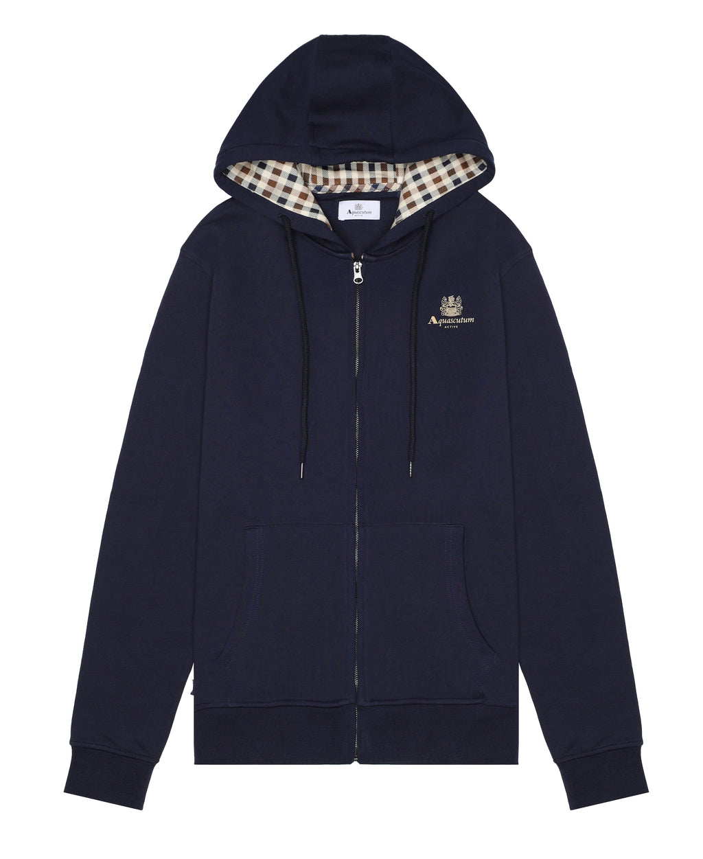 Small Logo Full Zip Sweater - Navy – Aquascutum Active