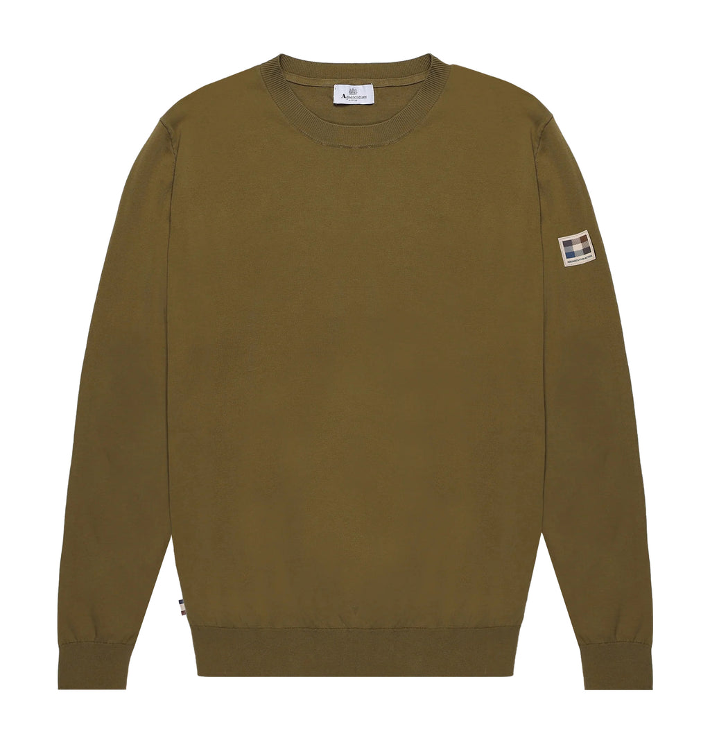 Wovenpatch Sweater - Army Green – Aquascutum Active