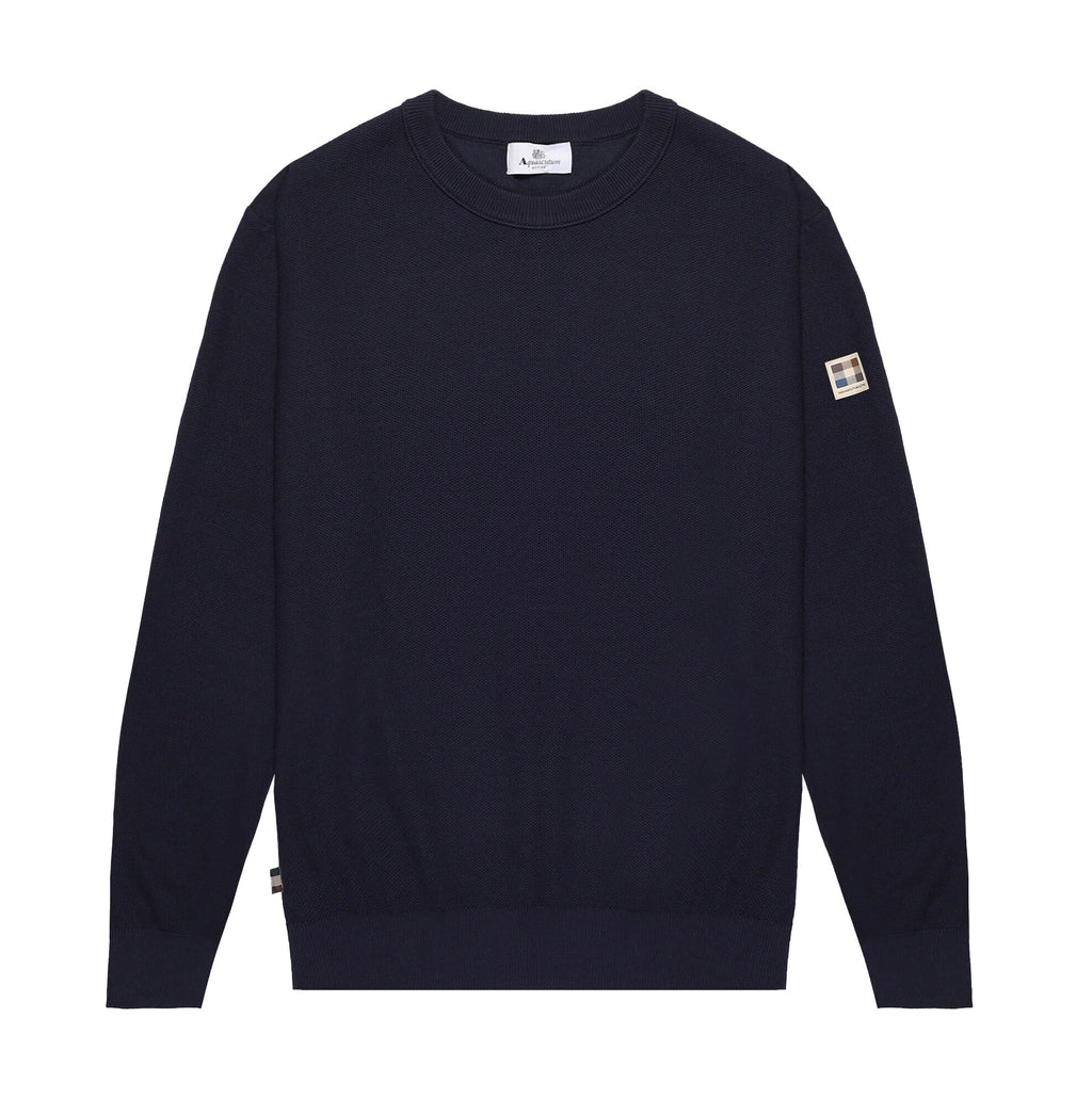 Wovenpatch Sweater - Navy – Aquascutum Active