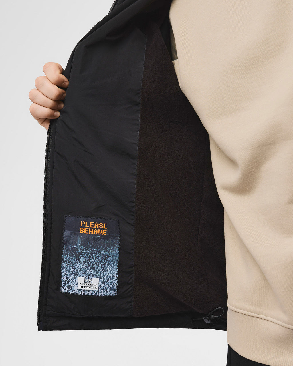 Technician fleece Lined Jacket — Black