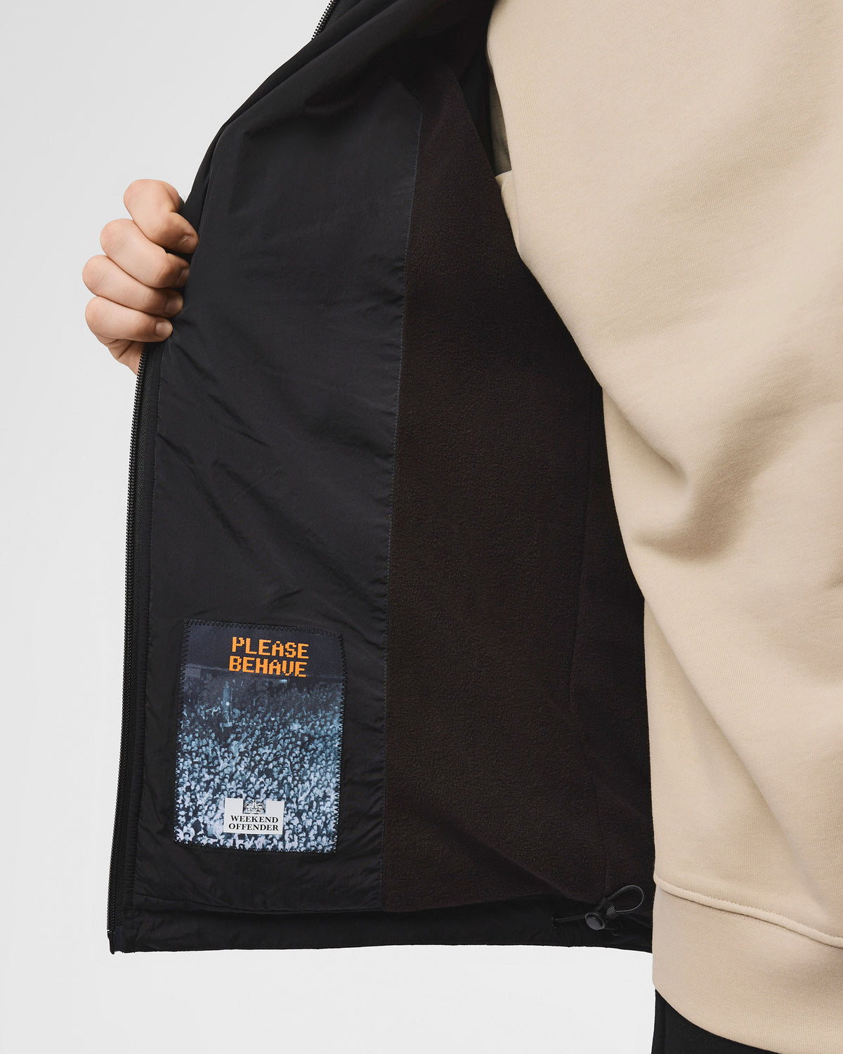 Technician fleece Lined Jacket — Black