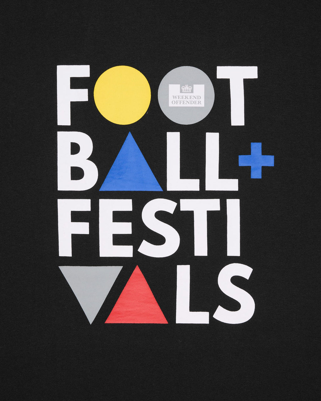 Football & Fest. T-Shirt — Black – Weekend Offender