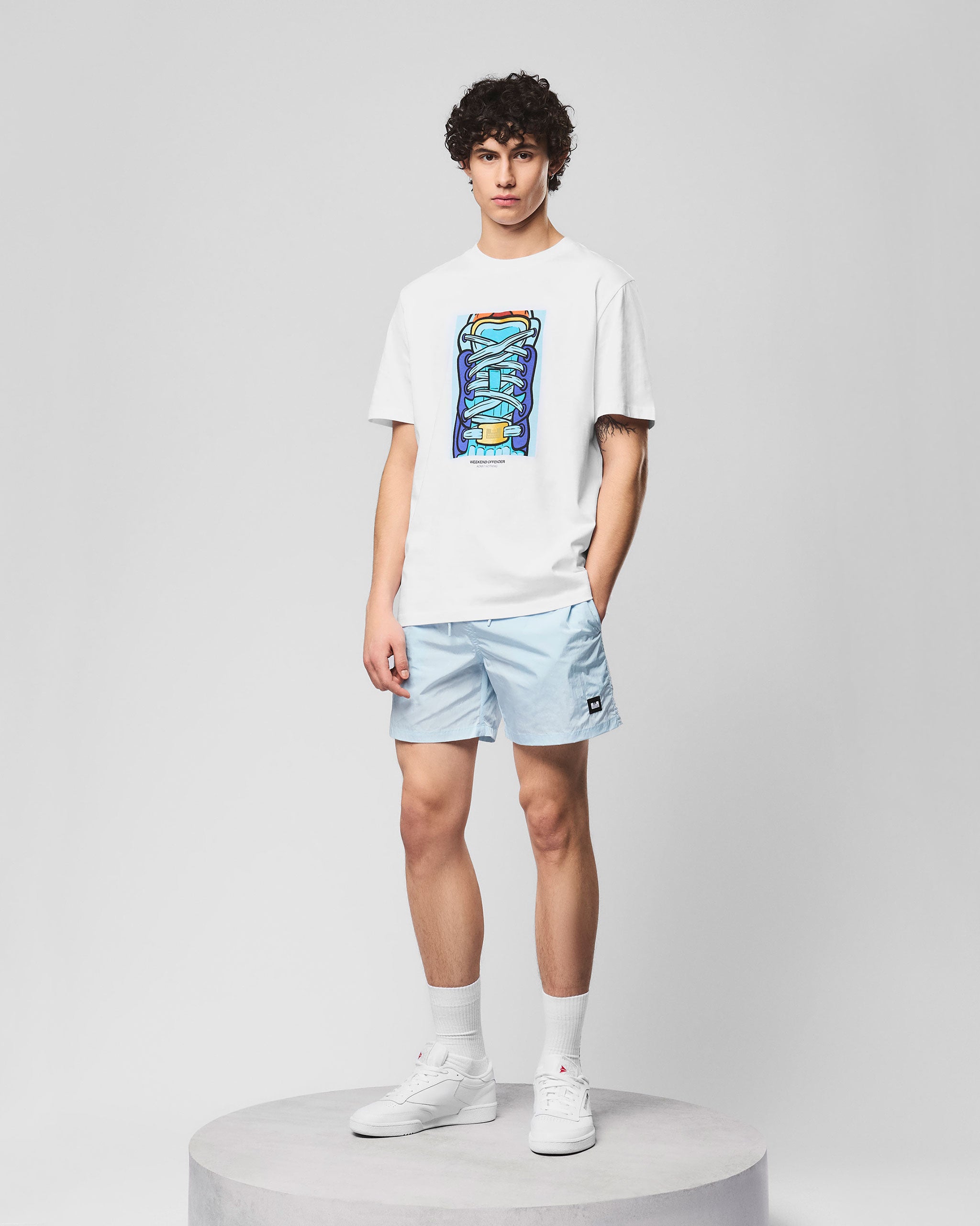 Laces T-Shirt — White – Weekend Offender