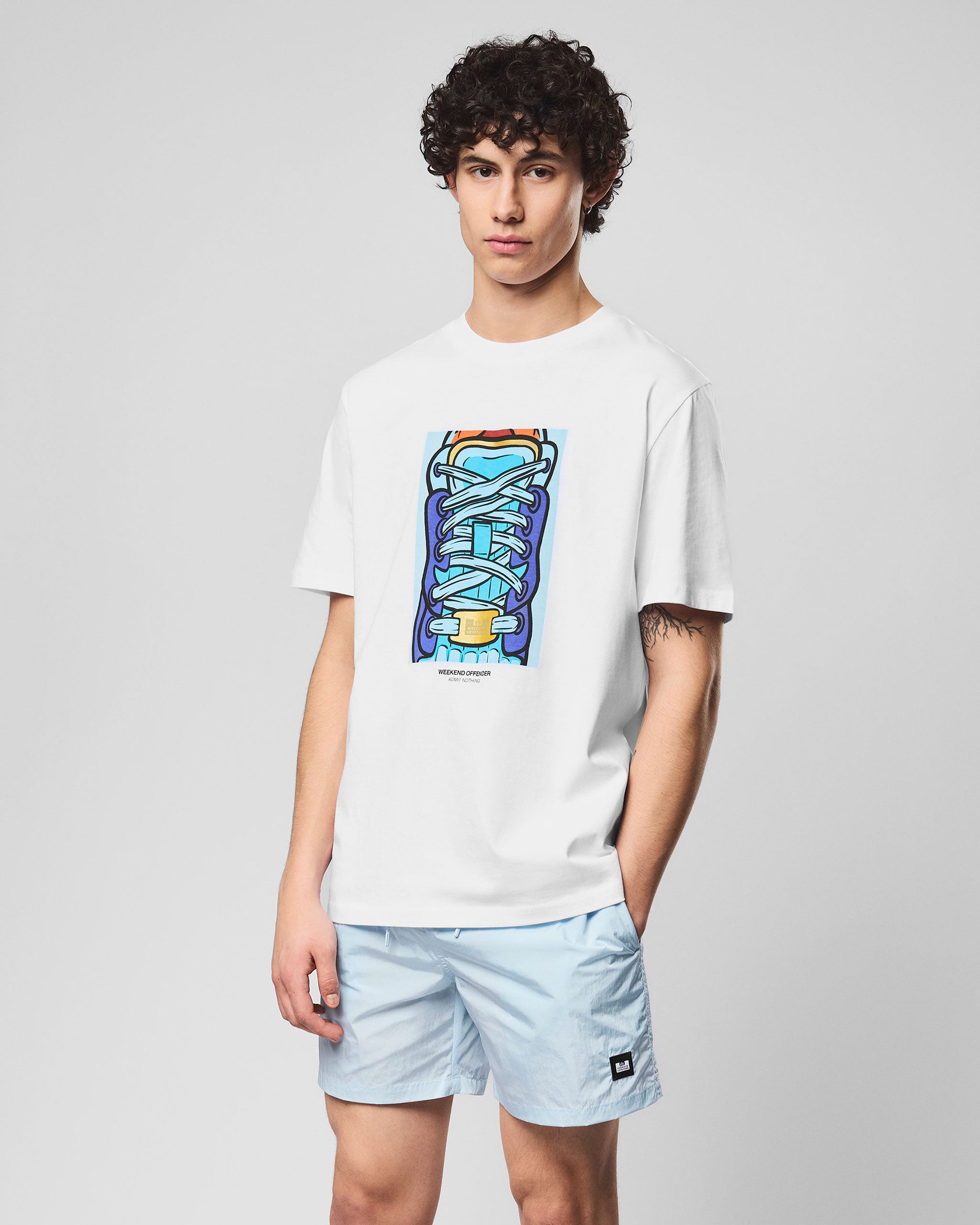 Laces T-Shirt — White – Weekend Offender