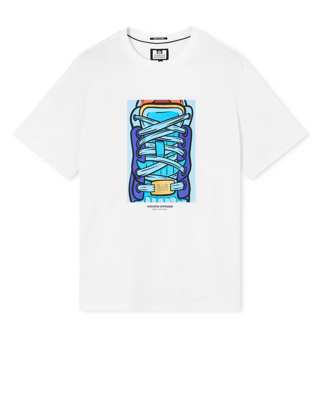 Laces T-Shirt — White – Weekend Offender