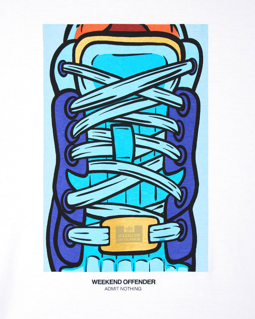 Laces T-Shirt — White – Weekend Offender