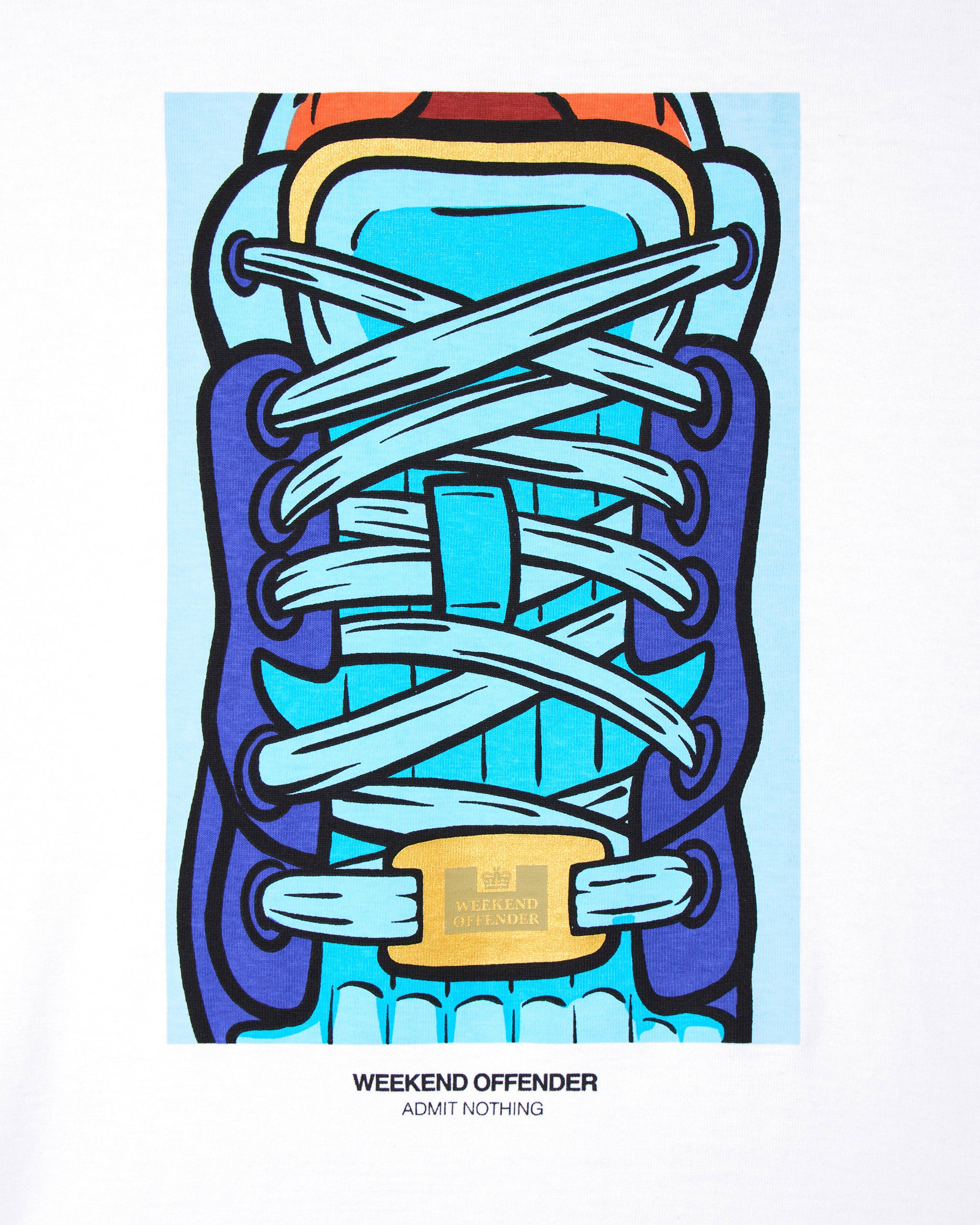 Laces T-Shirt — White – Weekend Offender