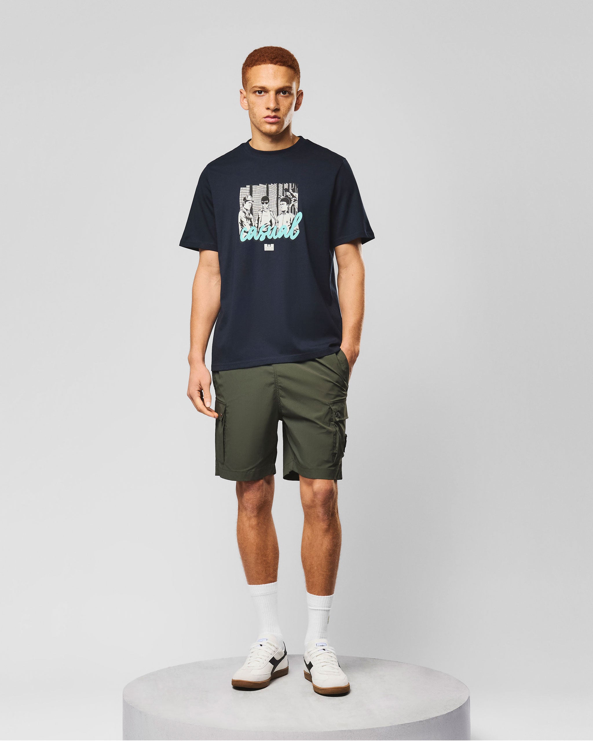 Terrace T-Shirt — Navy – Weekend Offender