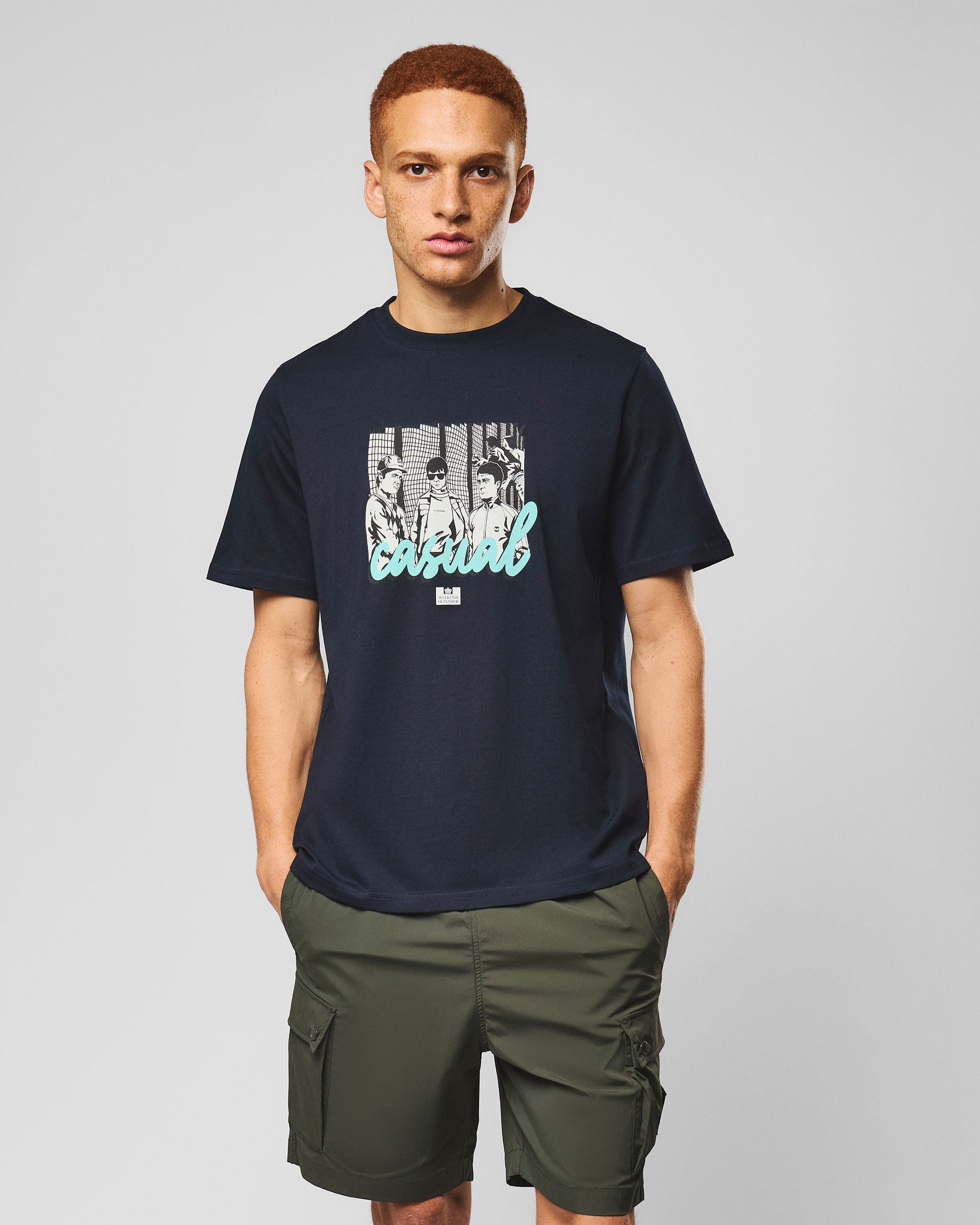 Terrace T-Shirt — Navy – Weekend Offender