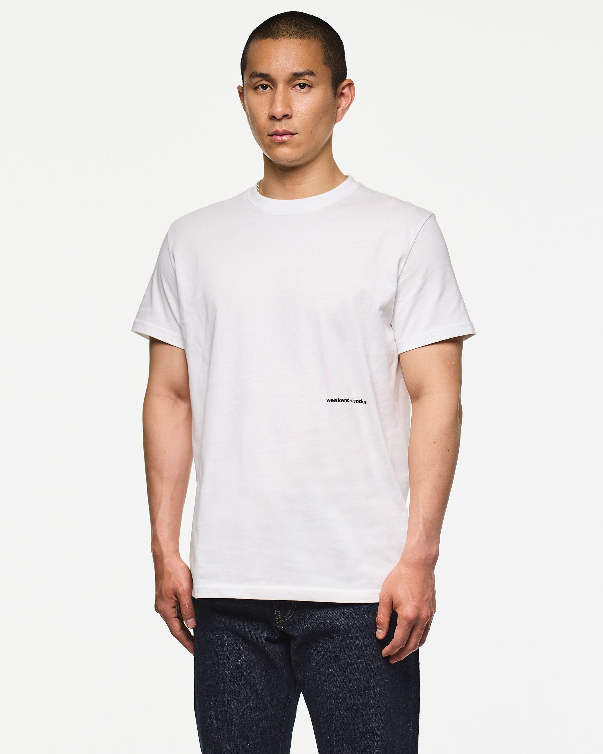 Levin T-Shirt — White – Weekend Offender