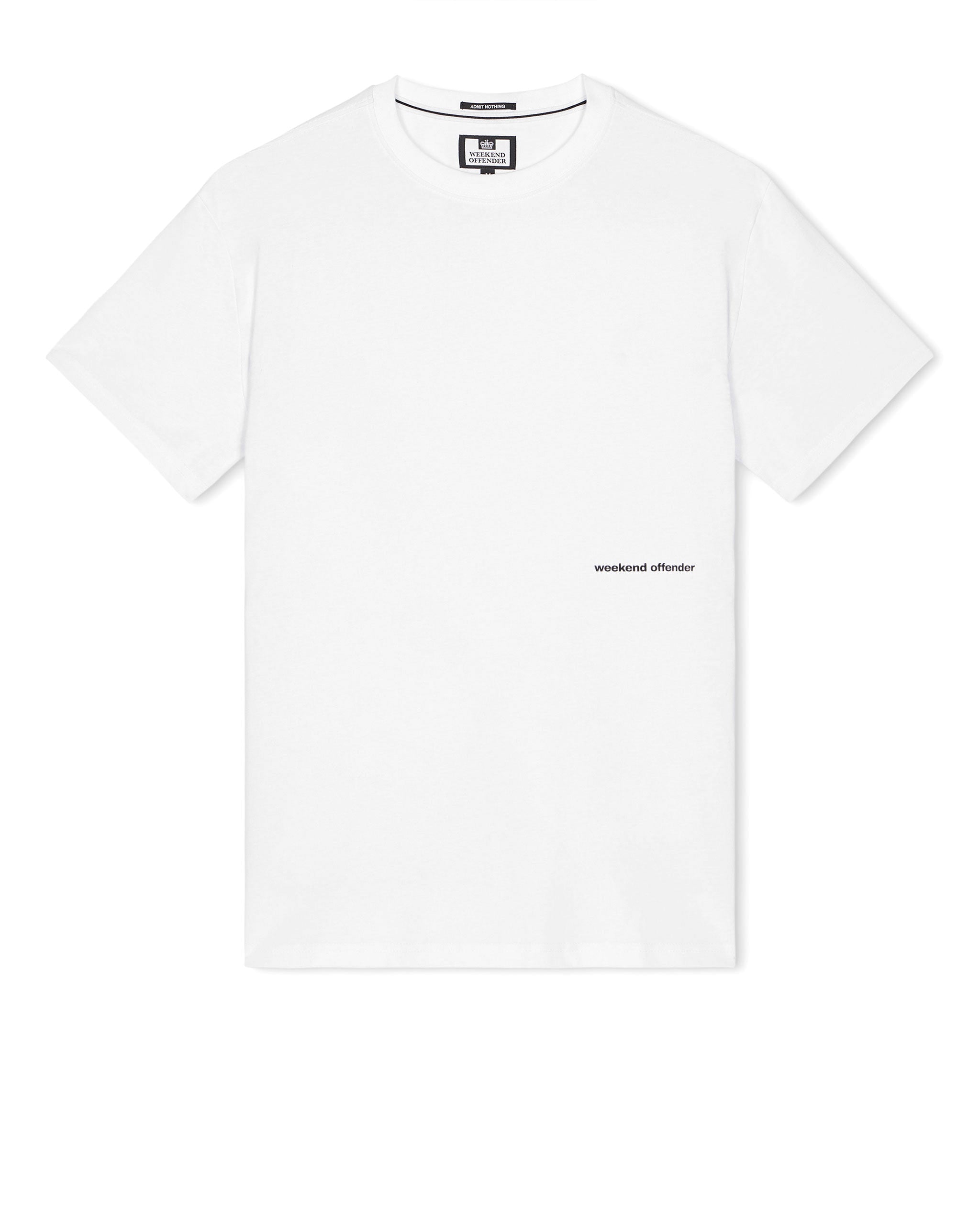 Levin T-Shirt — White – Weekend Offender