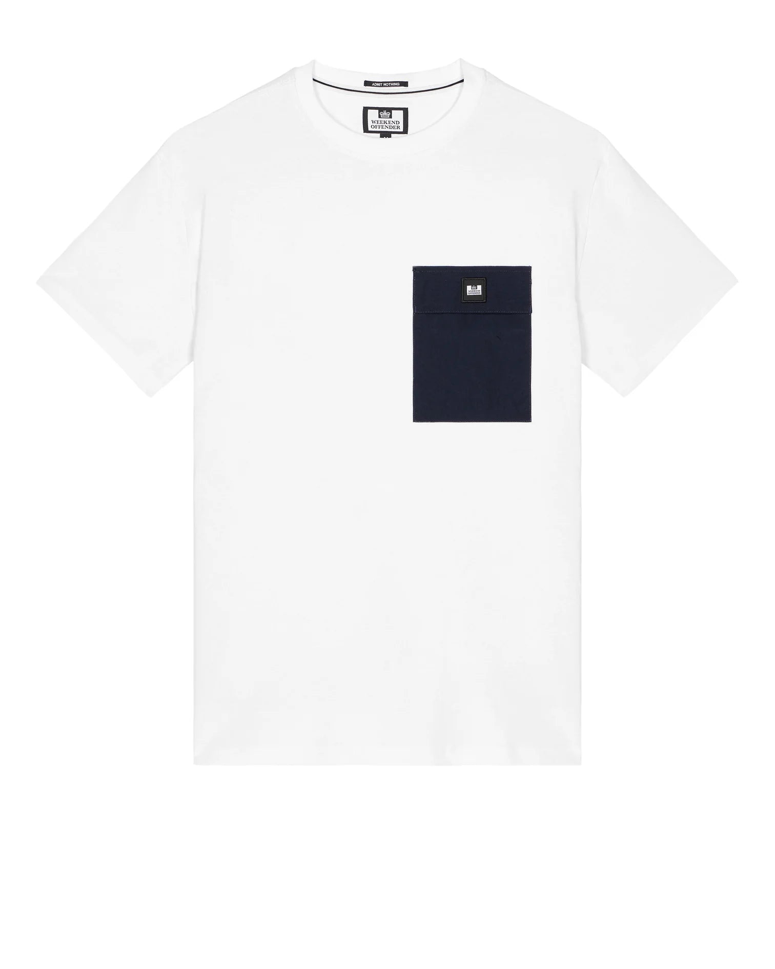 Stinivia T-Shirt — White / Navy – Weekend Offender