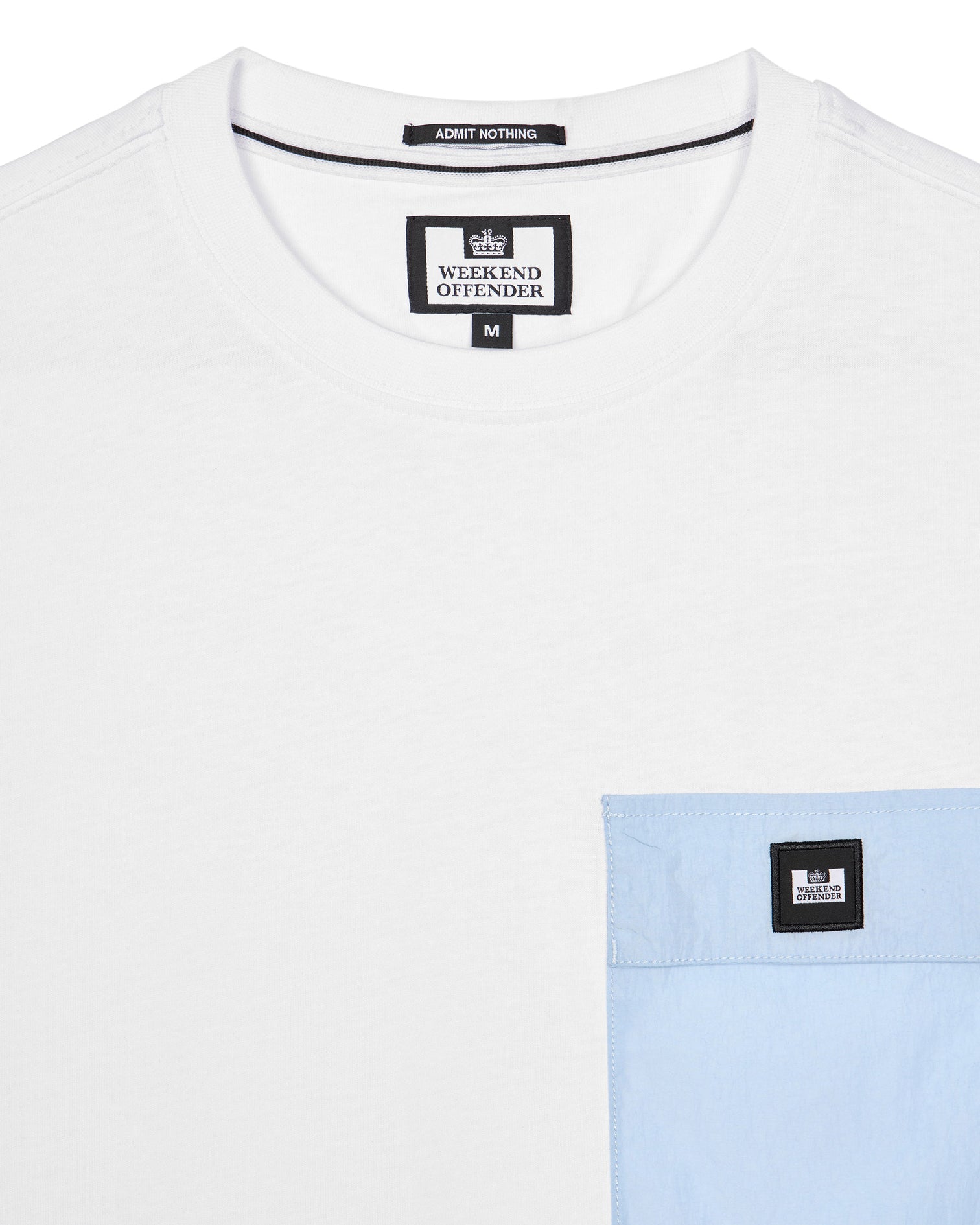 Stinivia T-Shirt — White / Ocean Wave – Weekend Offender