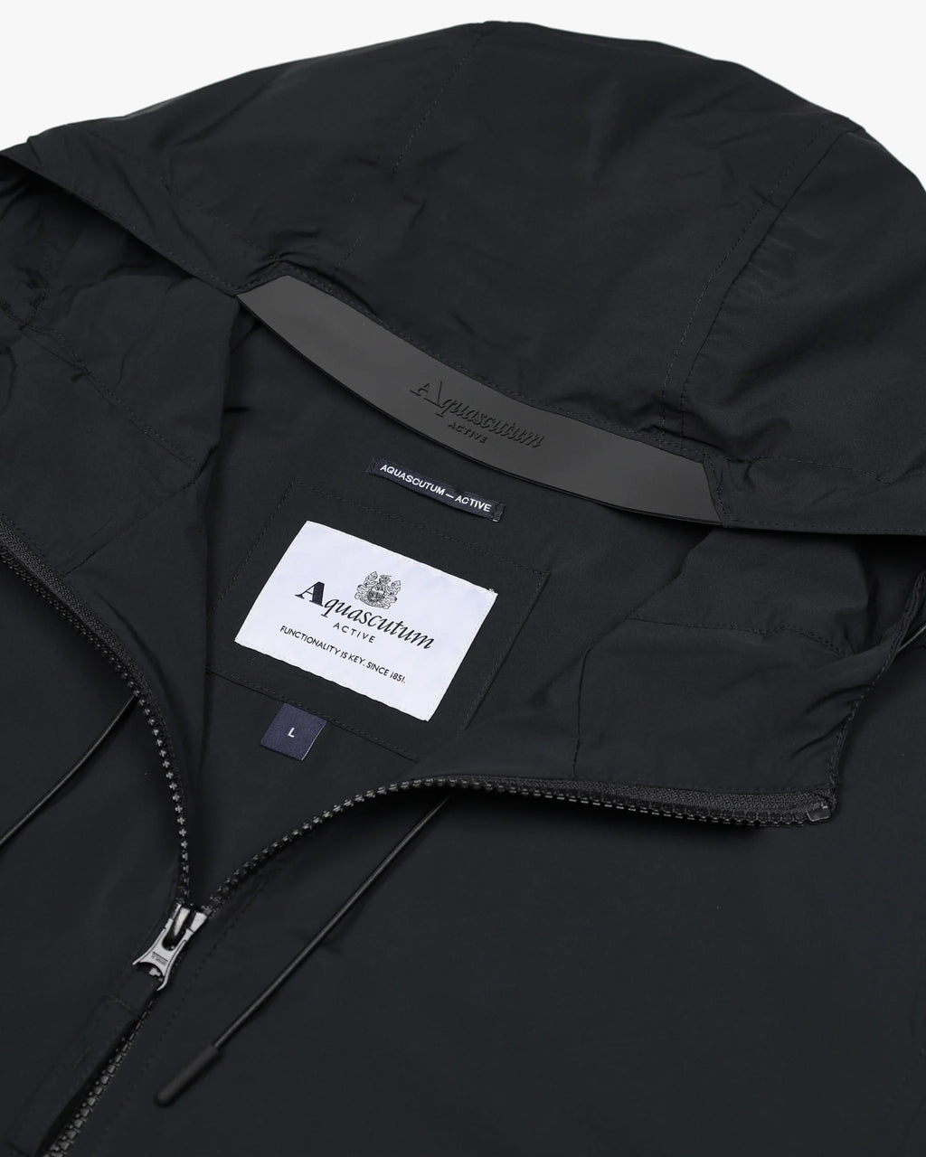 Hooded Stretch Windbreaker Jacket - Black – Aquascutum Active