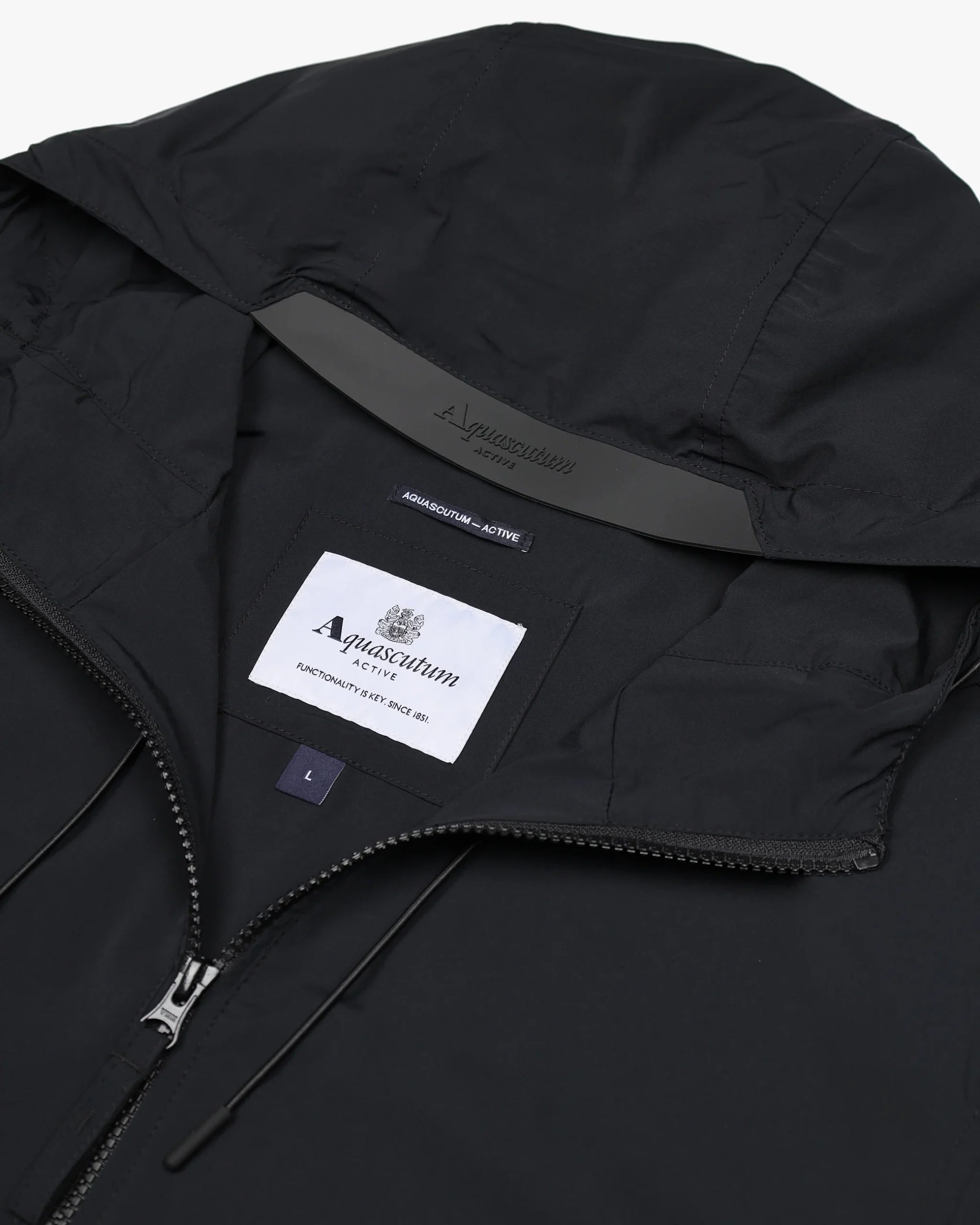 Hooded Stretch Windbreaker Jacket - Black – Aquascutum Active
