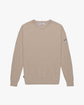 Woven Piquet Sweater Crew neck  - Beige – Aquascutum Active