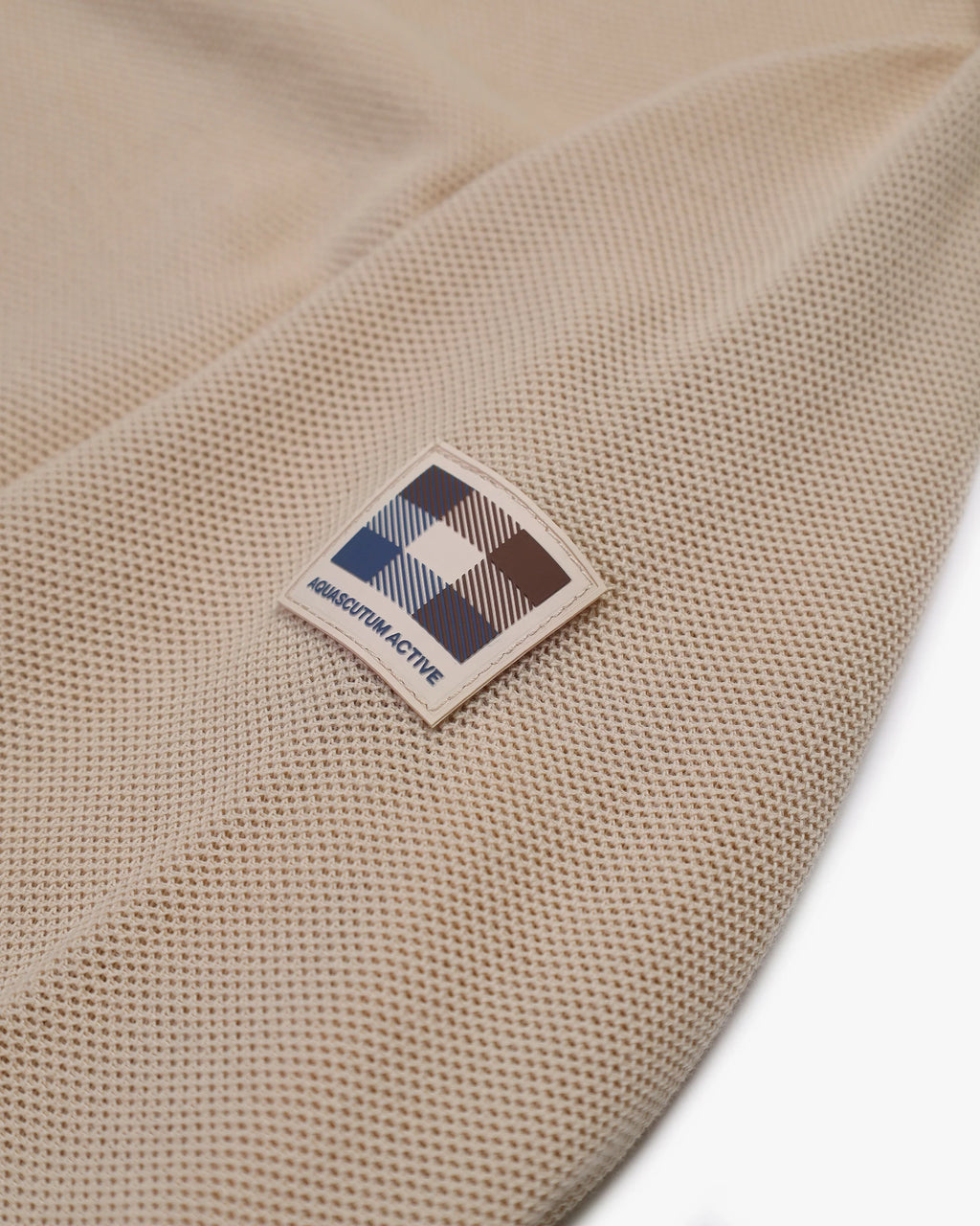 Woven Piquet Sweater Crew neck  - Beige – Aquascutum Active