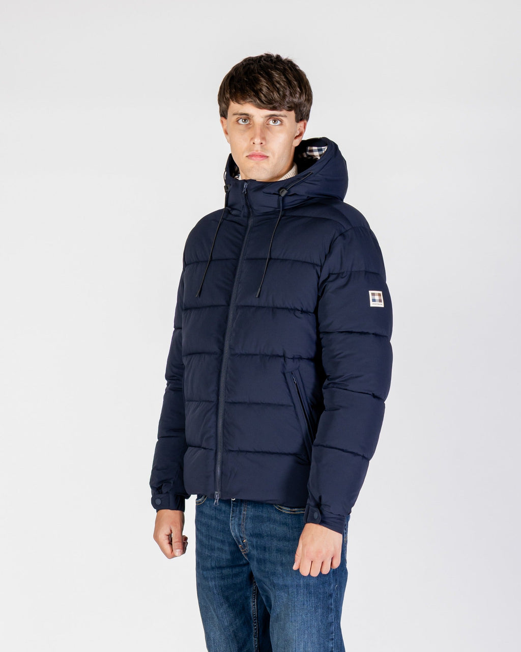 SP Hooded Puffer Jacket - Navy – Aquascutum Active