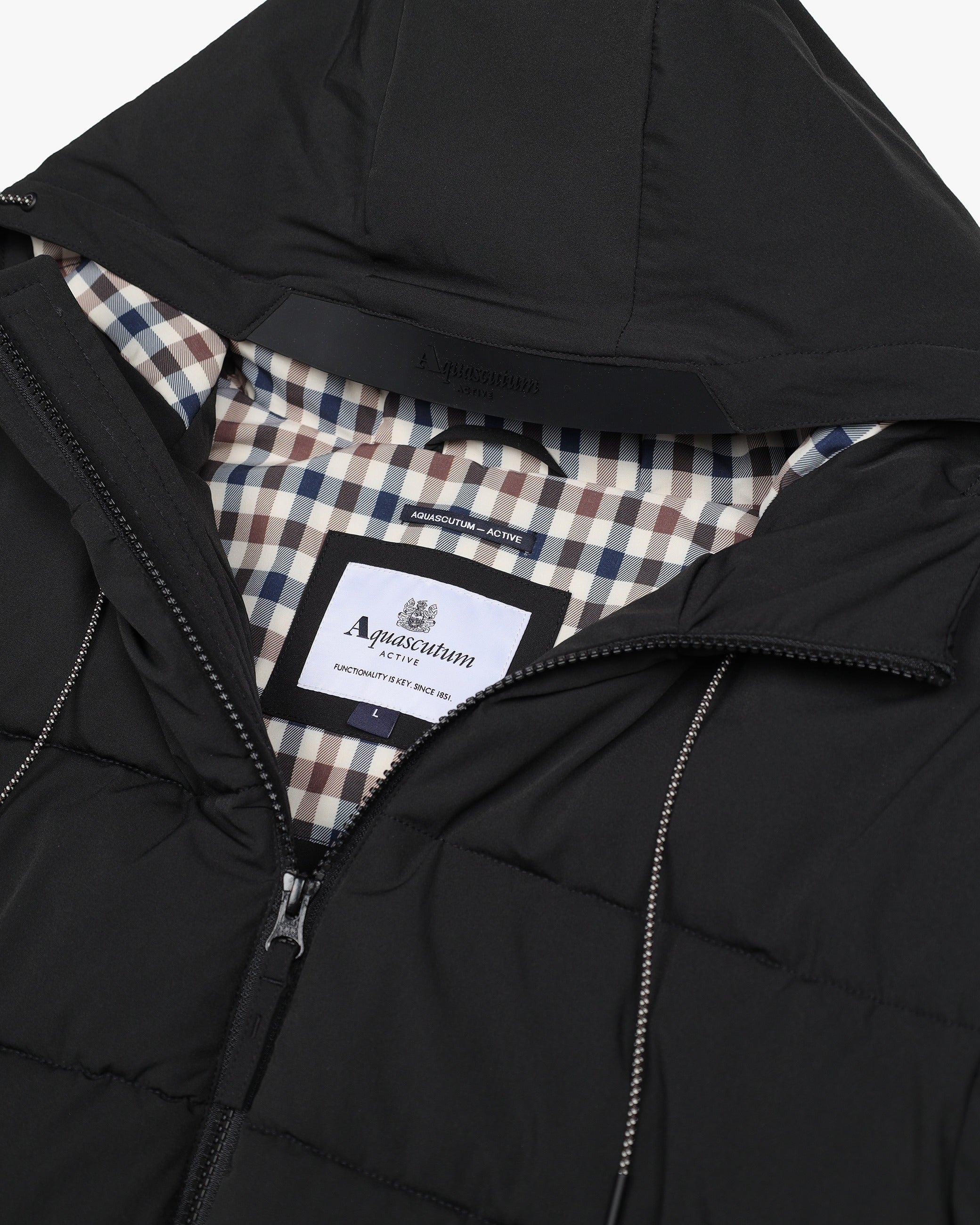 SP Hooded Puffer Jacket - Black – Aquascutum Active