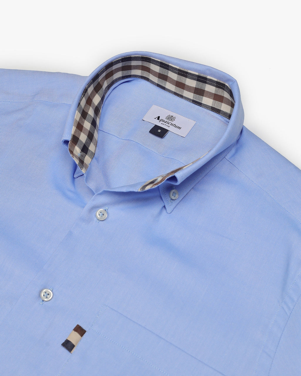 Button Down Oxford Shirt - Light Blue – Aquascutum Active