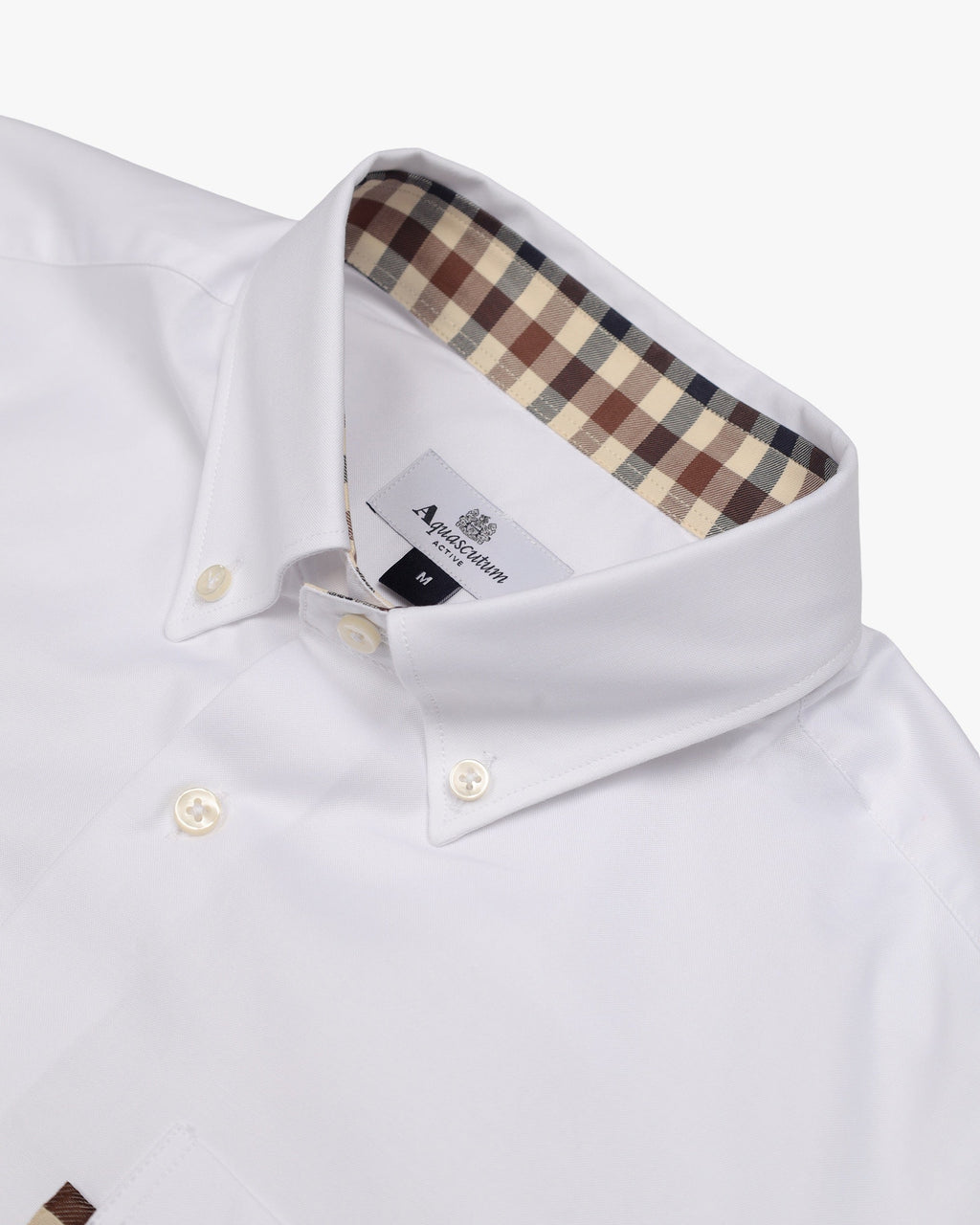 Button Down Oxford Shirt - Optical White – Aquascutum Active