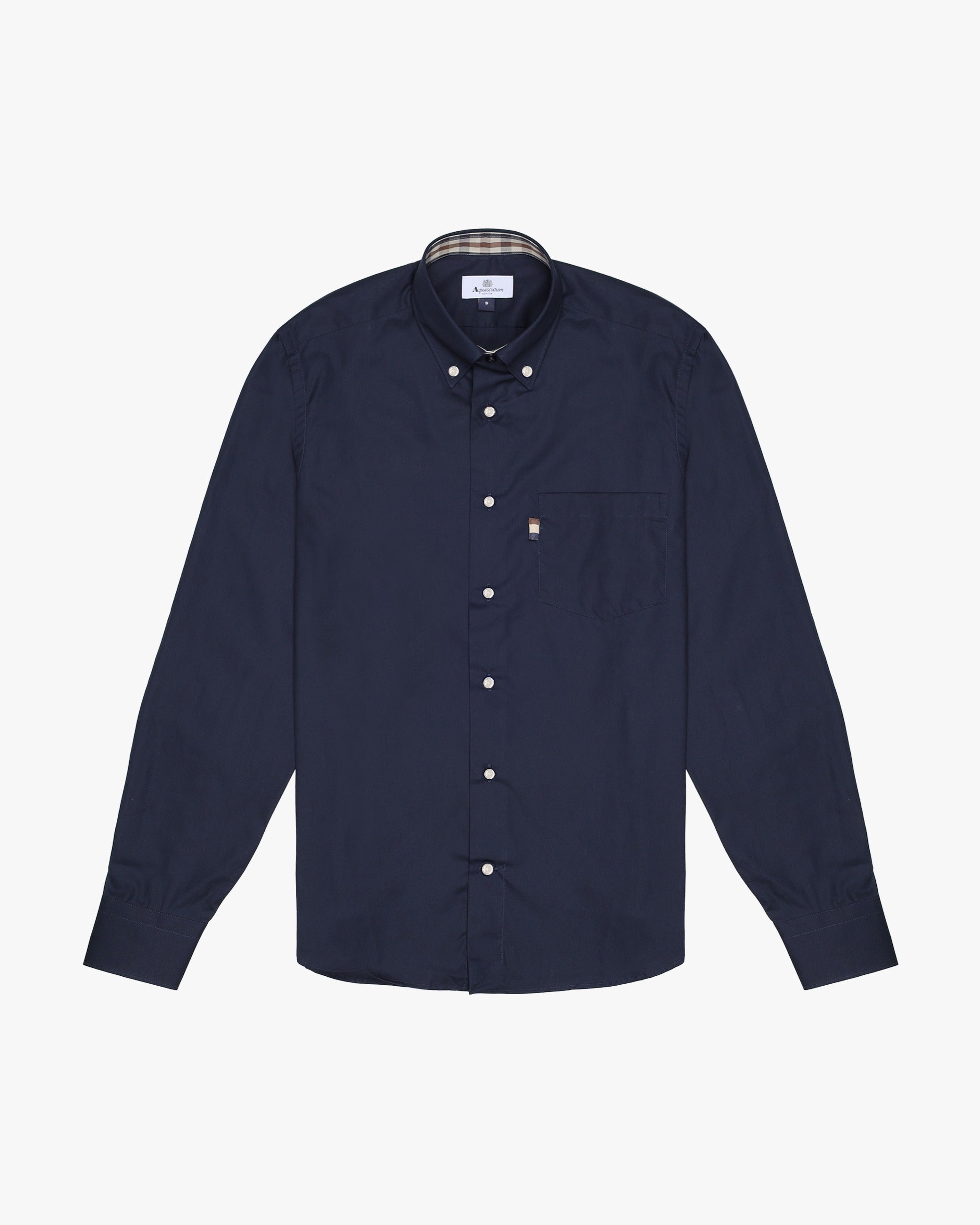 Button Down Popeline Shirt - Navy