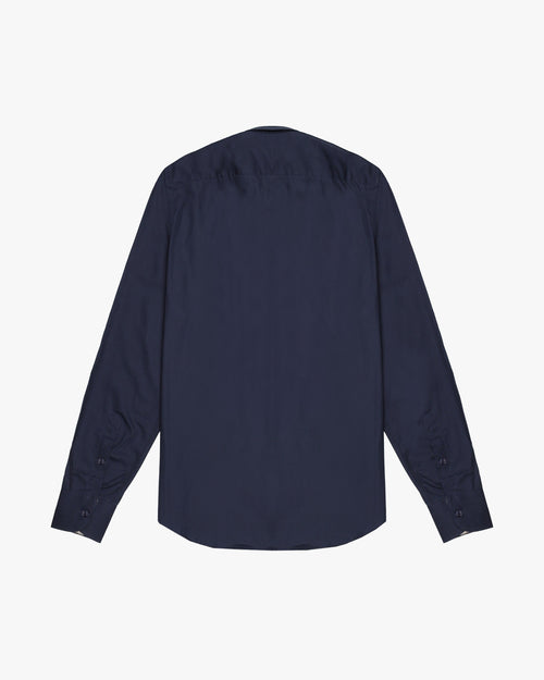 Button Down Popeline Shirt - Navy – Aquascutum Active