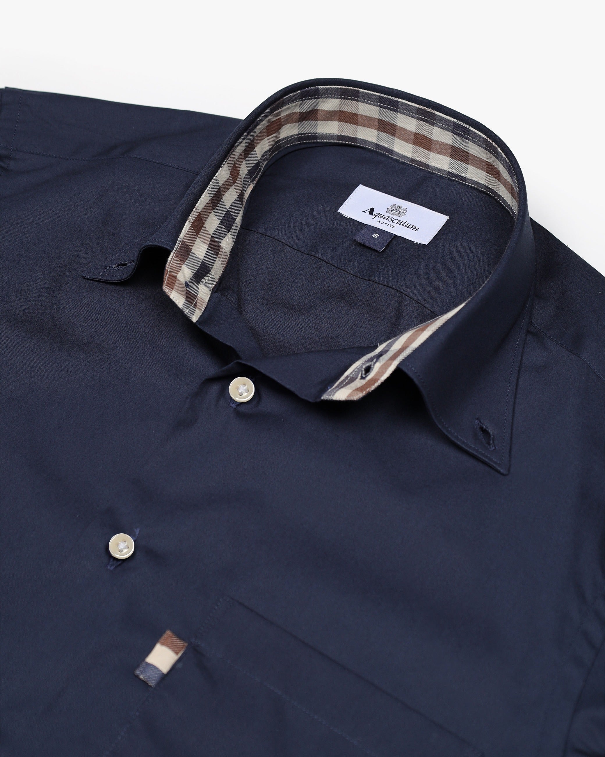Button Down Popeline Shirt - Navy