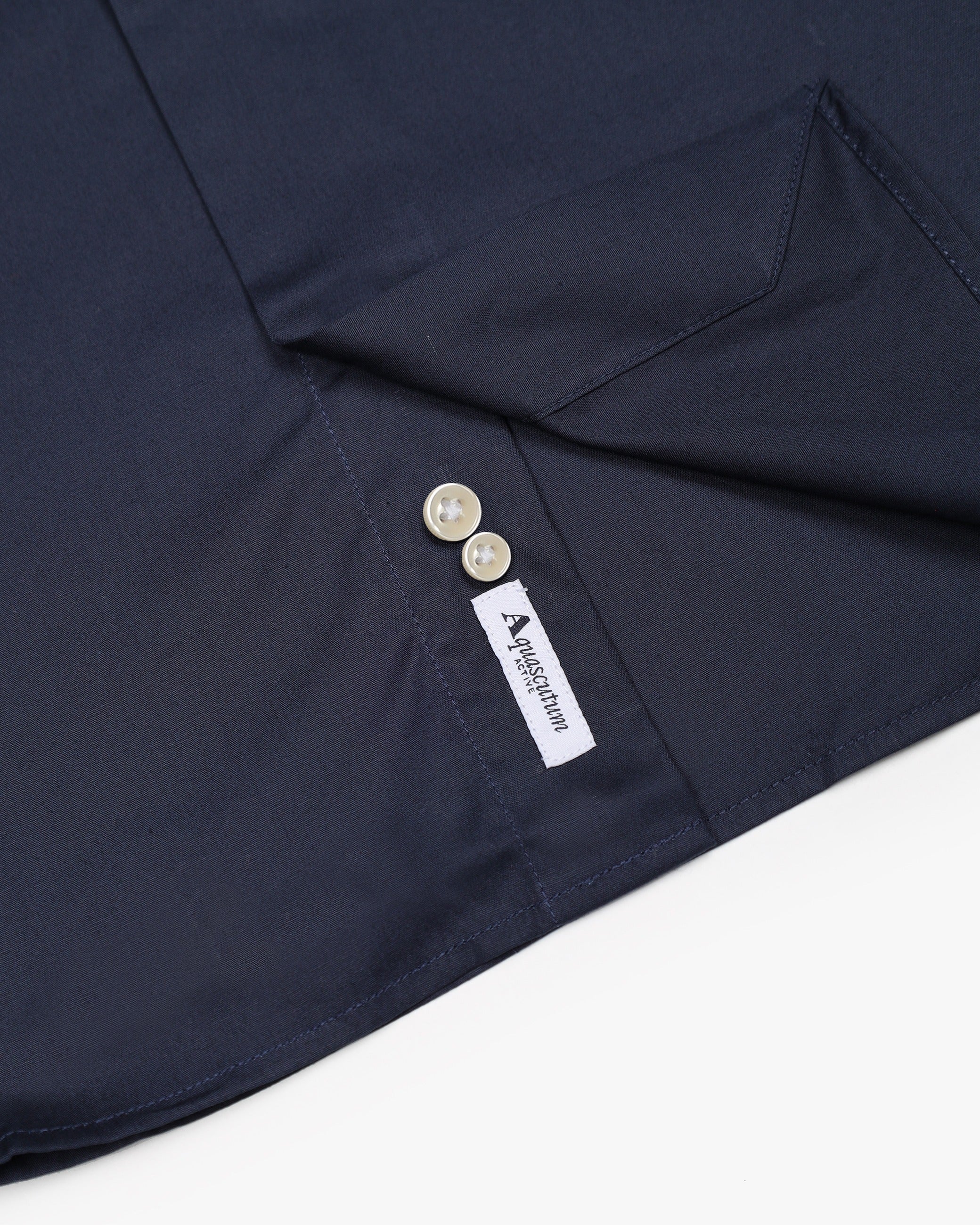 Button Down Popeline Shirt - Navy – Aquascutum Active