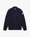 Lambswool FZ Knit Patch Quarter-Zip - Navy – Aquascutum Active